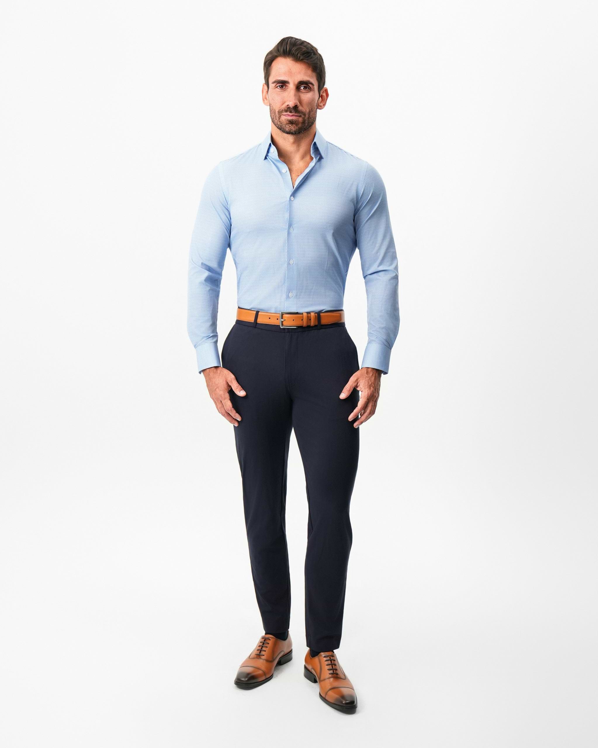 "The Sedona" Sky Blue with Navy Diamond Geo