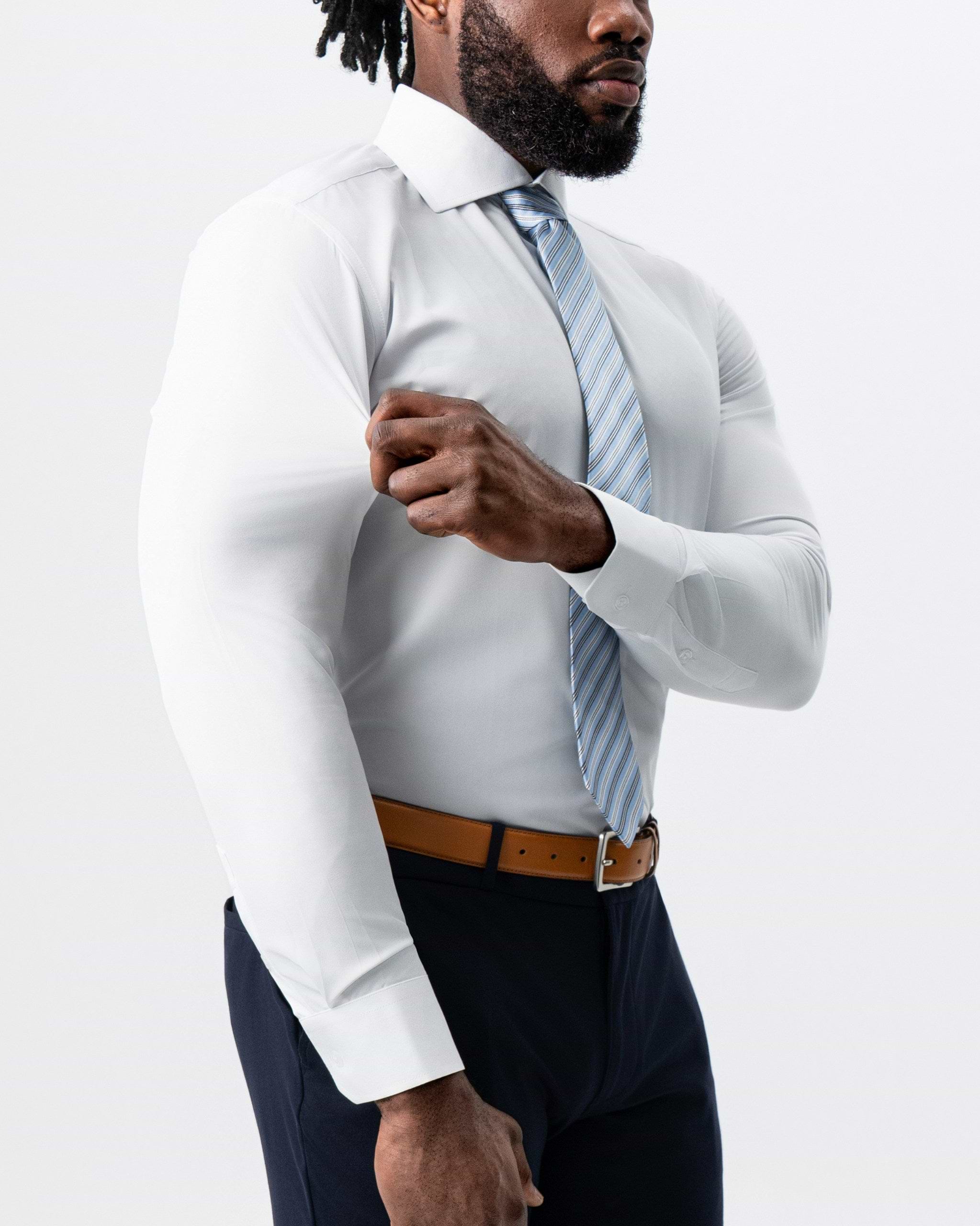 "The Springer" Solid White - Spread Collar