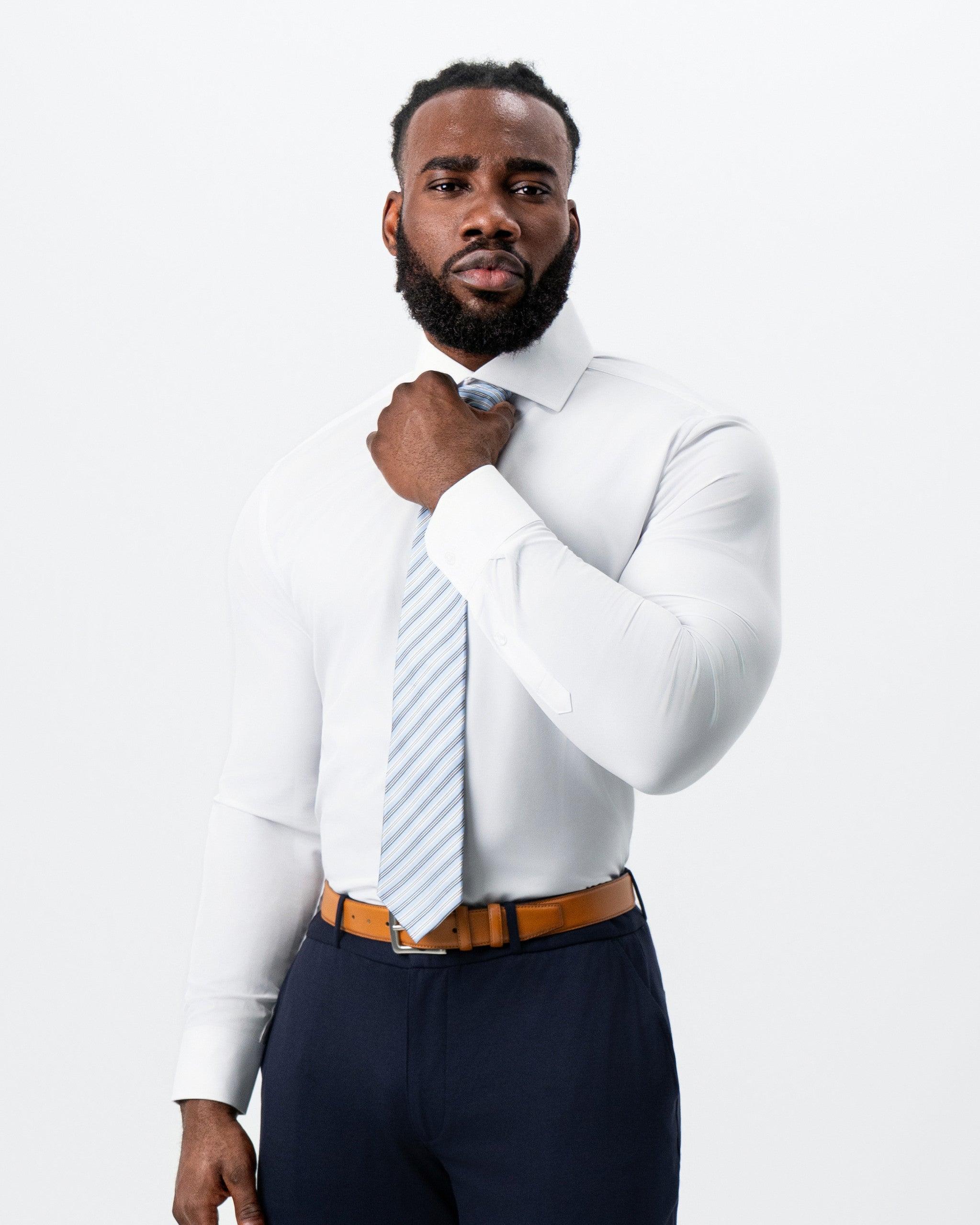 "The Springer" Solid White - Spread Collar