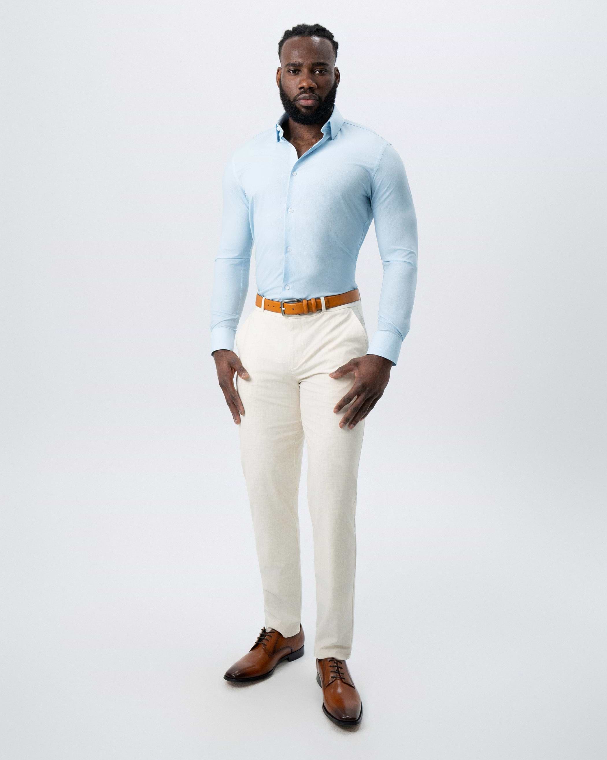 "The Stone" Light Blue Micro Diamond Geo Print