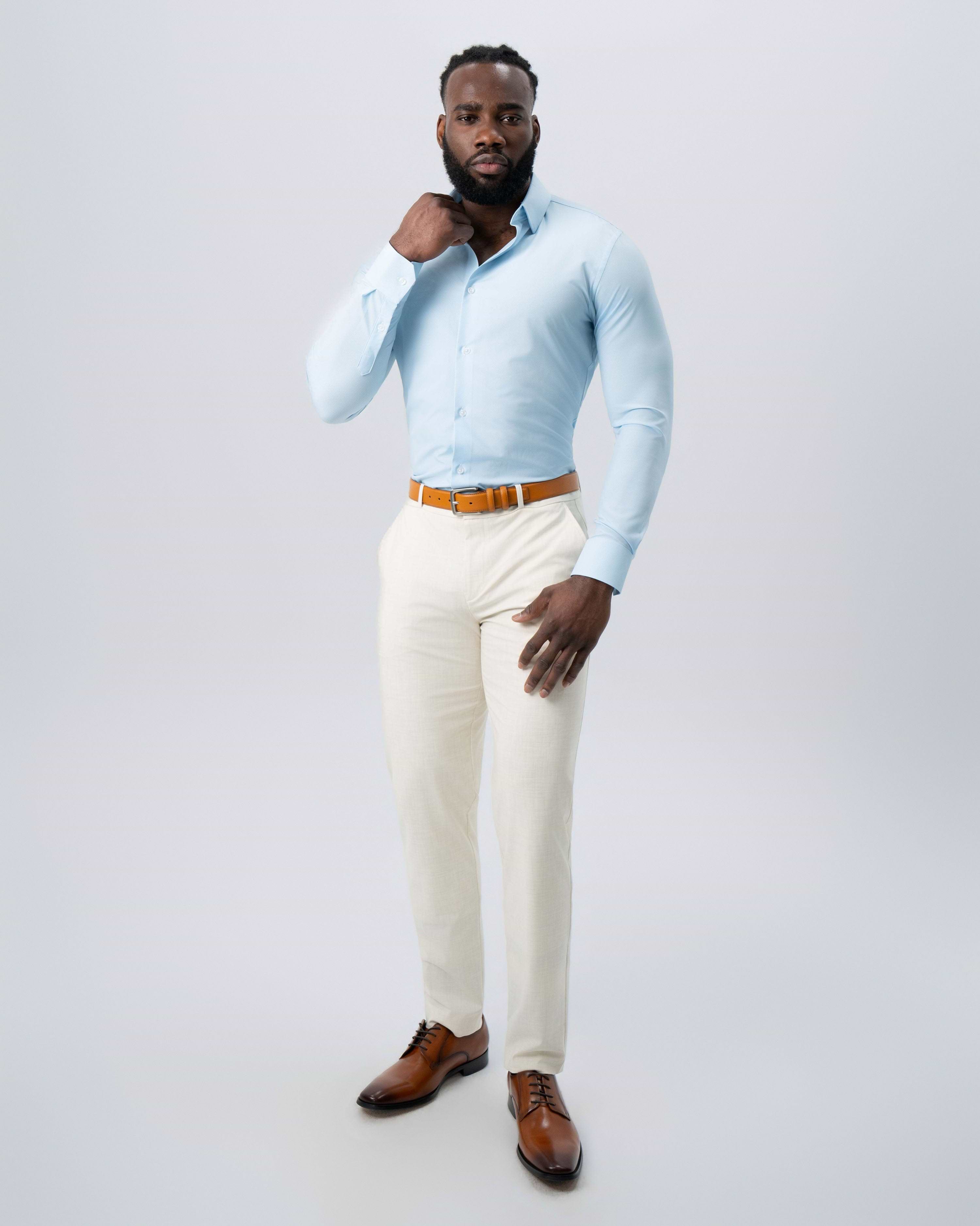 "The Stone" Light Blue Micro Diamond Geo Print