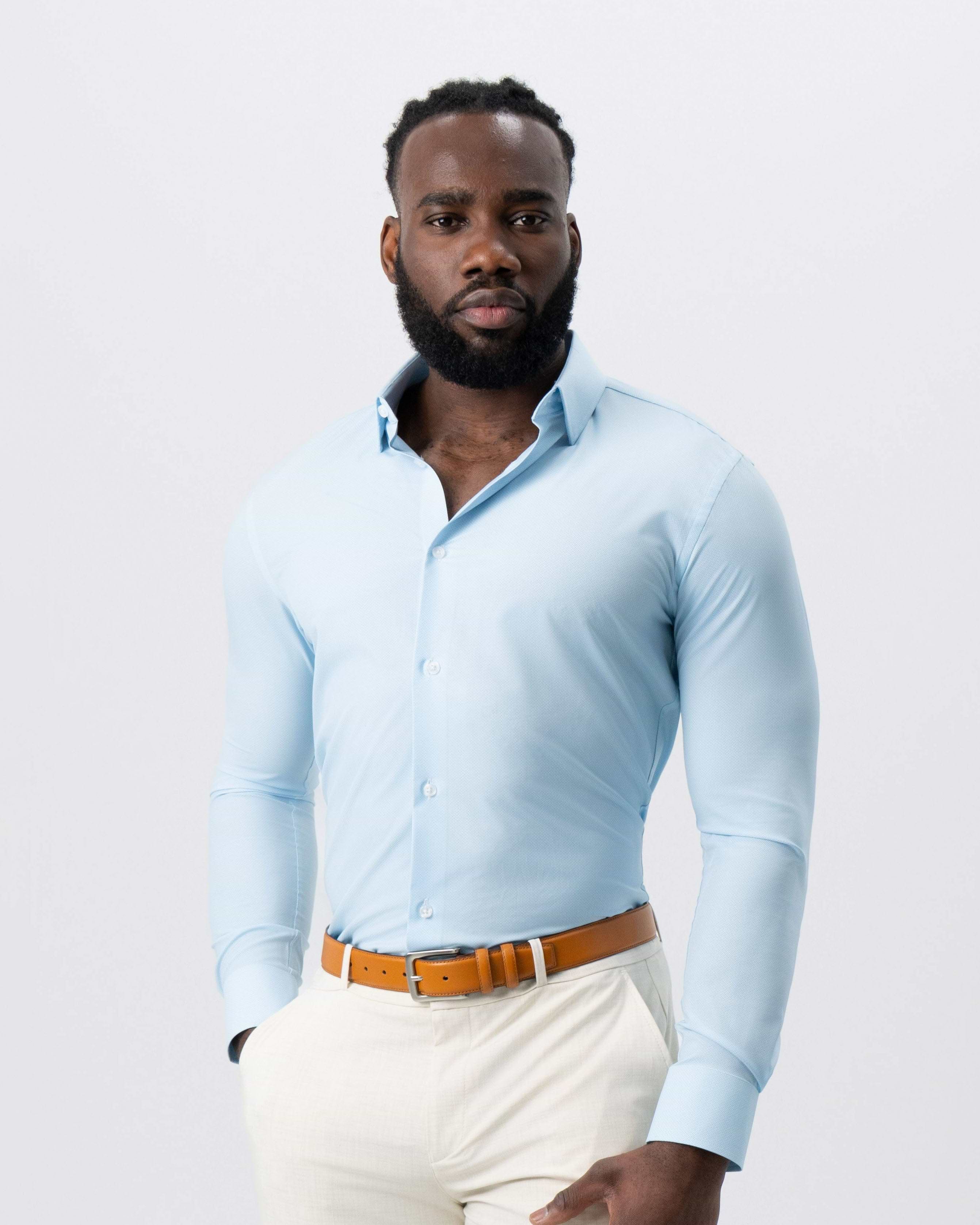 "The Stone" Light Blue Micro Diamond Geo Print