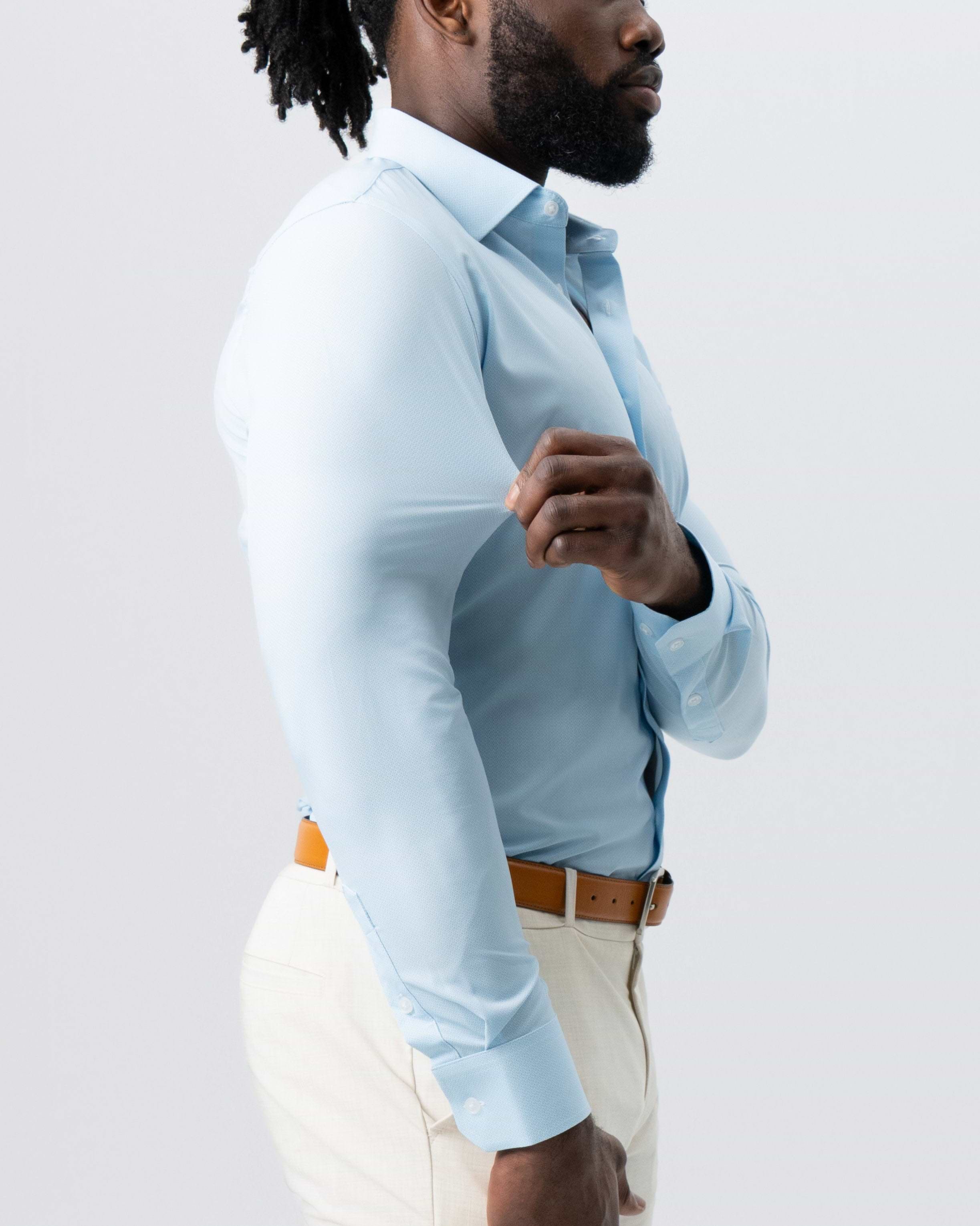 "The Stone" Light Blue Micro Diamond Geo Print