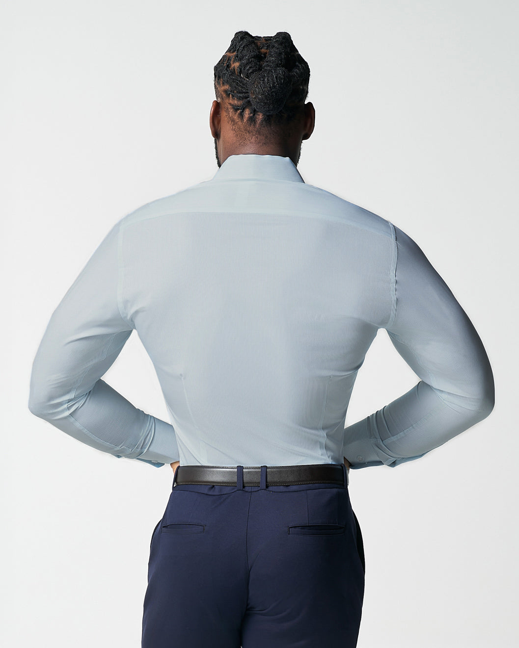 "The Belmont" Light Blue Pinstripe