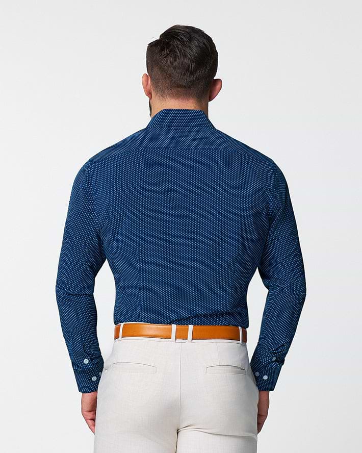 "The Boylston" Navy with White Polka Dots - Classic Fit