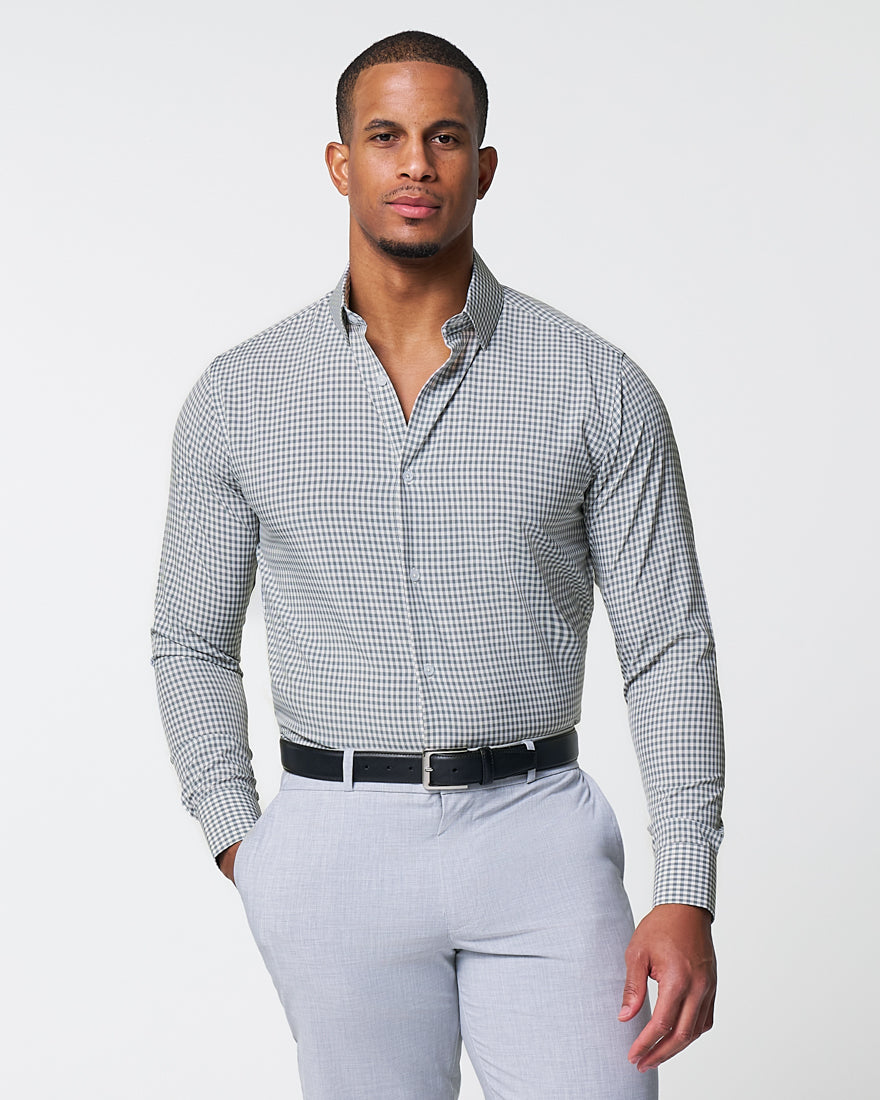 "The Chaney" Forest Green Gingham - Classic Fit