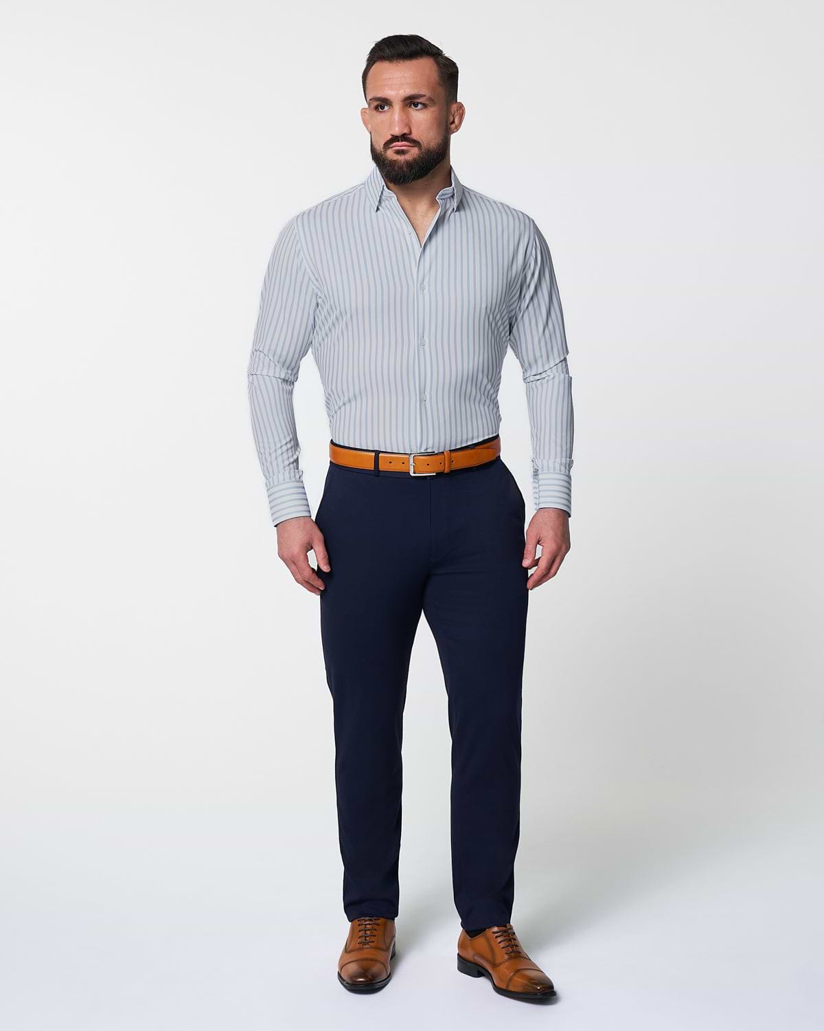 "The Francisco" Light Blue Mid-Stripe