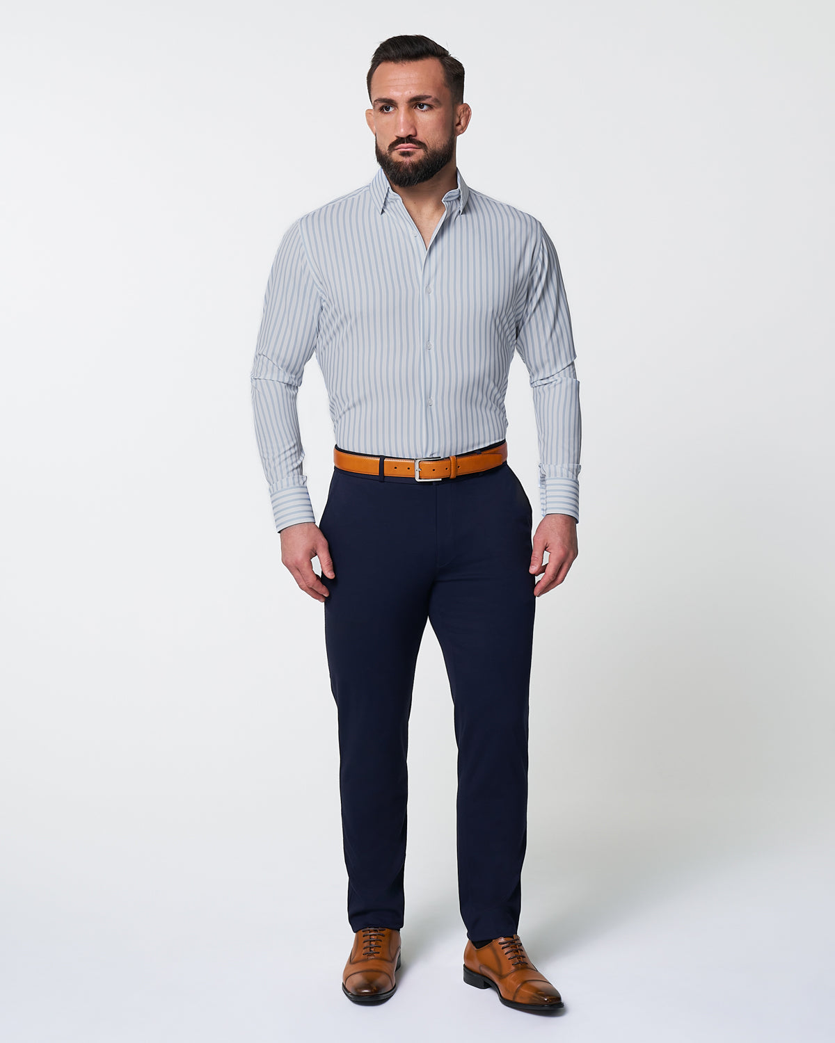 "The Francisco" Light Blue Mid-Stripe