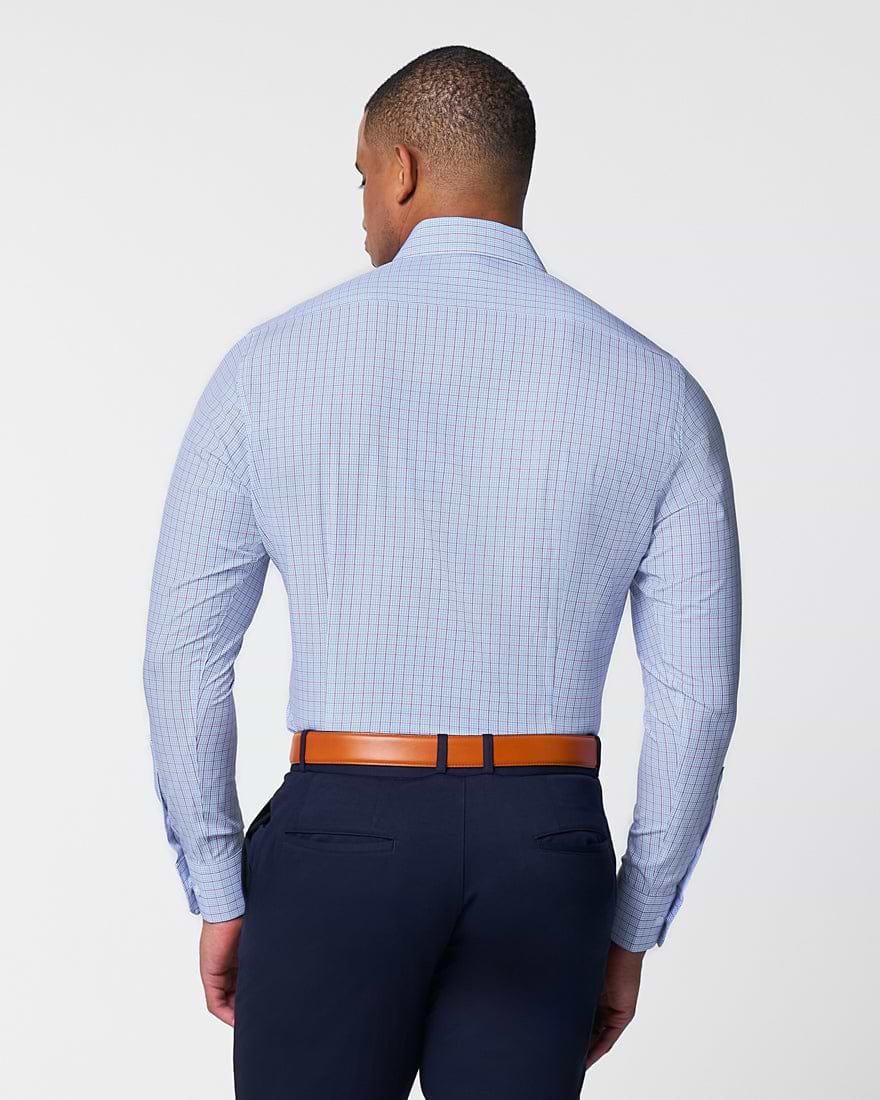 "The Ivaan" Blue & Purple Double Grid