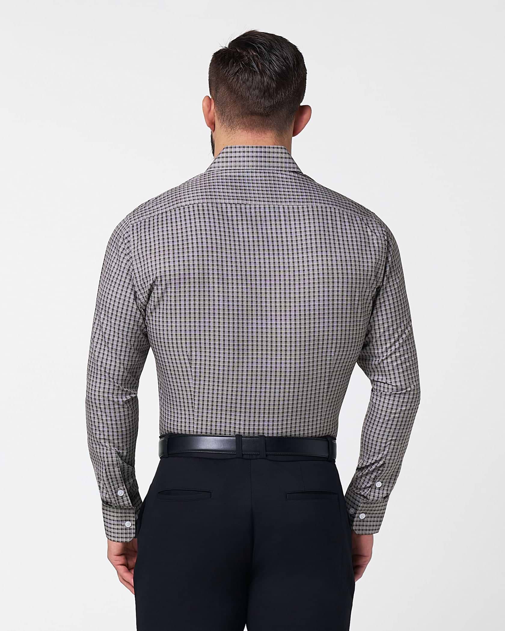 "The Mantle" White & Black Plaid