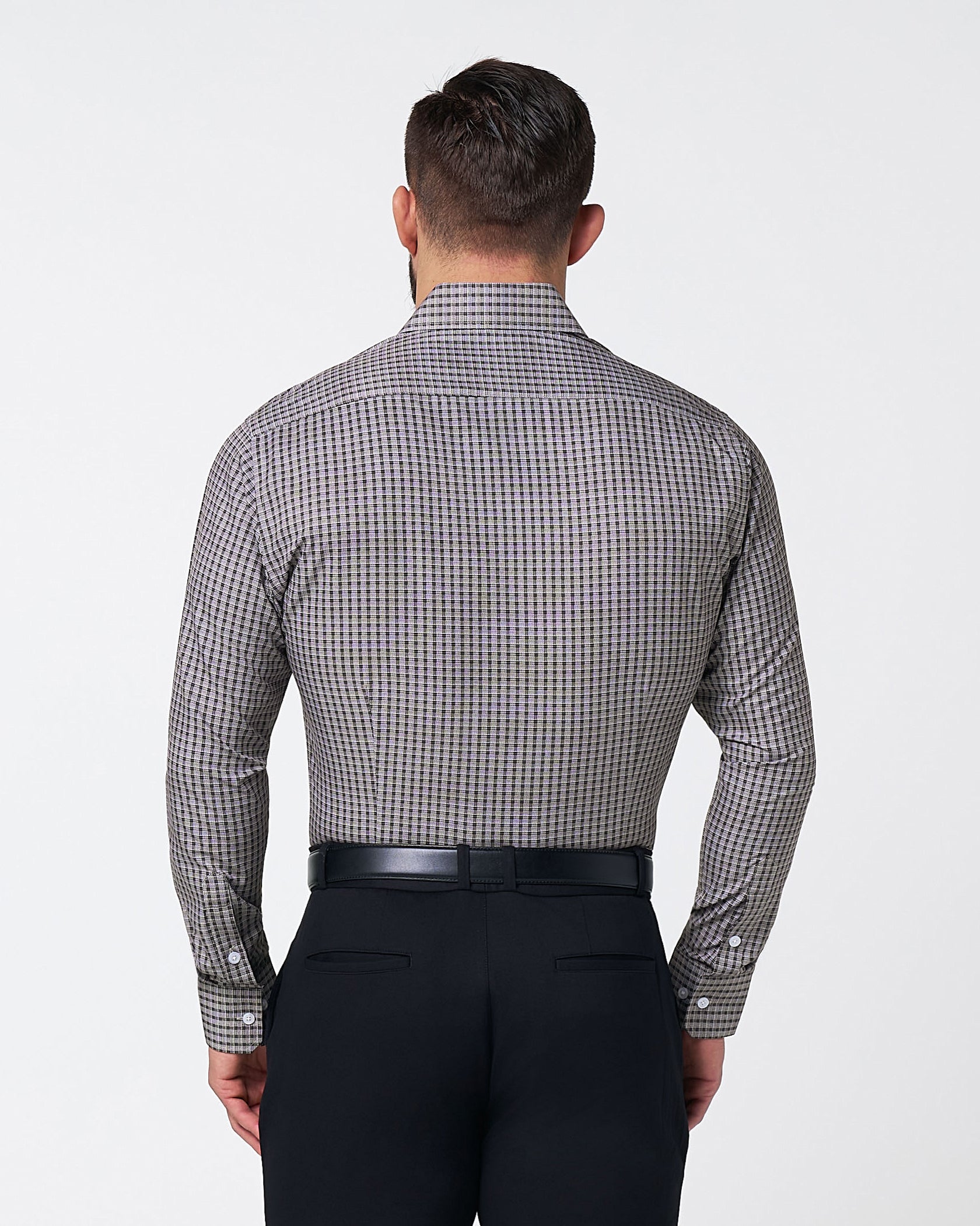 "The Mantle" White & Black Plaid