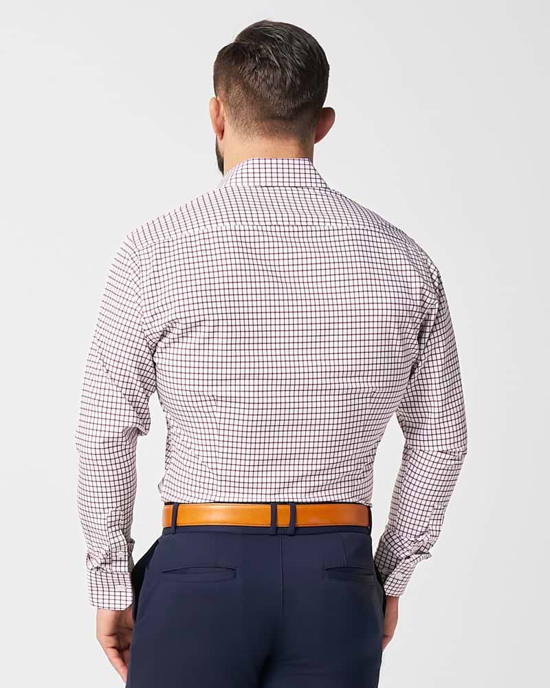 "The Maurice" Maroon Windowpane