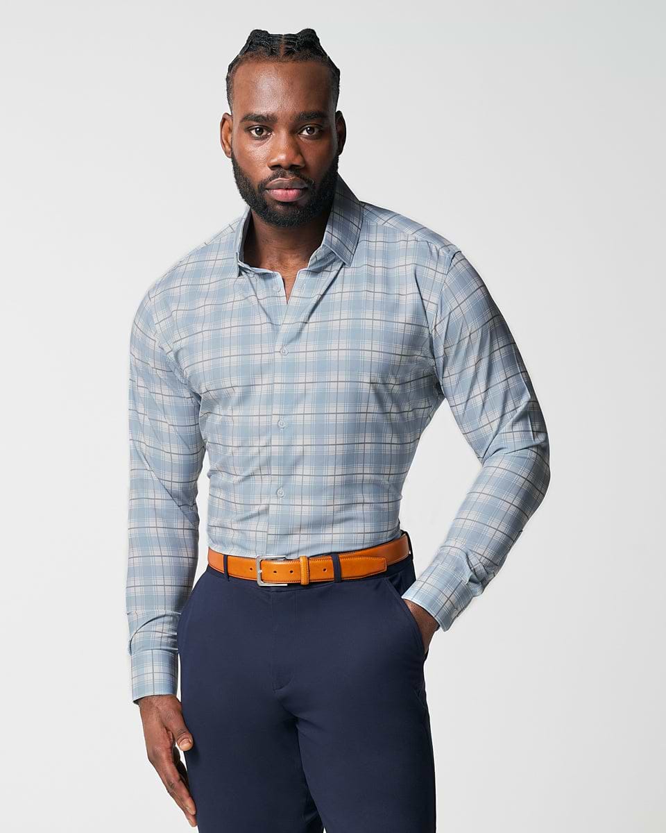 "The Mello" Light Blue & Grey Multi Plaid