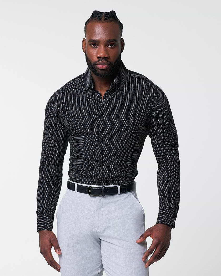 "The Reader" Black with White Dots