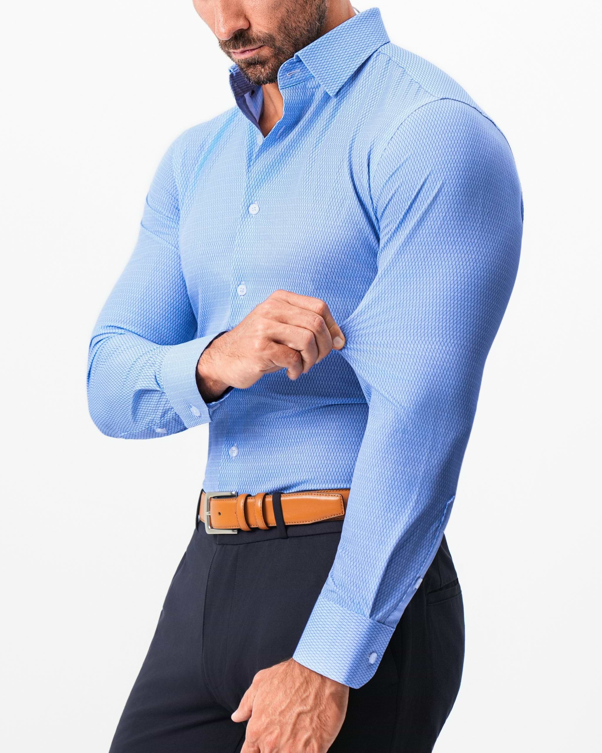 "The Sedona" Sky Blue with Navy Diamond Geo