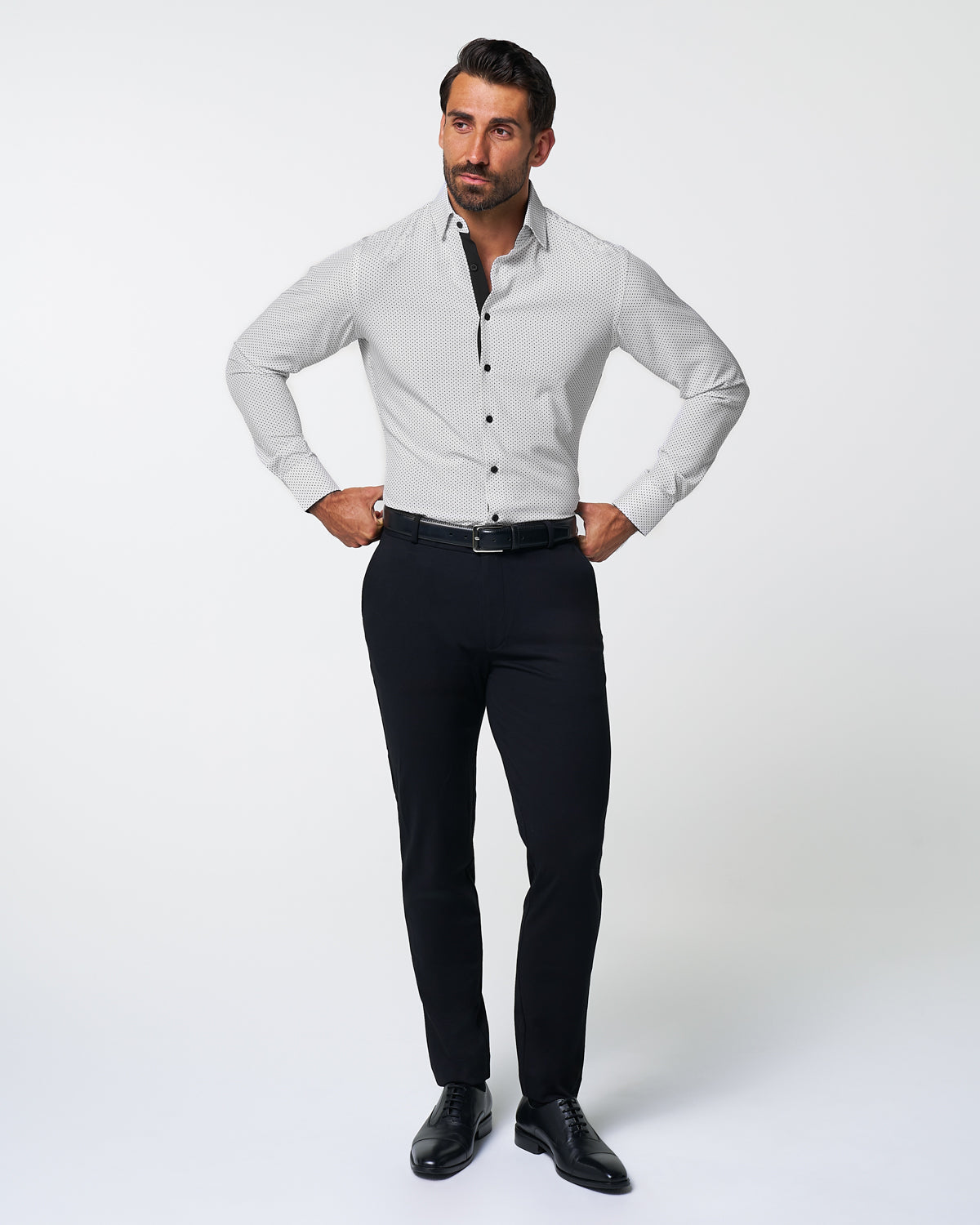 "The Tatar" White With Black Dots