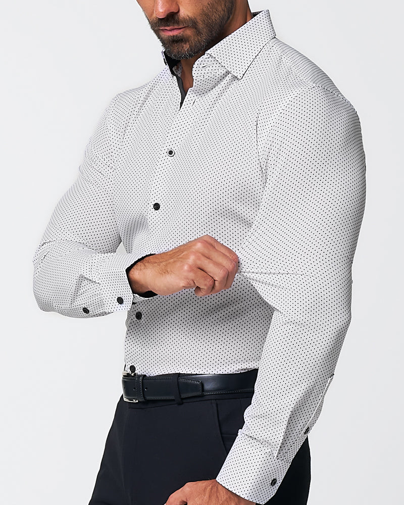 "The Tatar" White With Black Dots