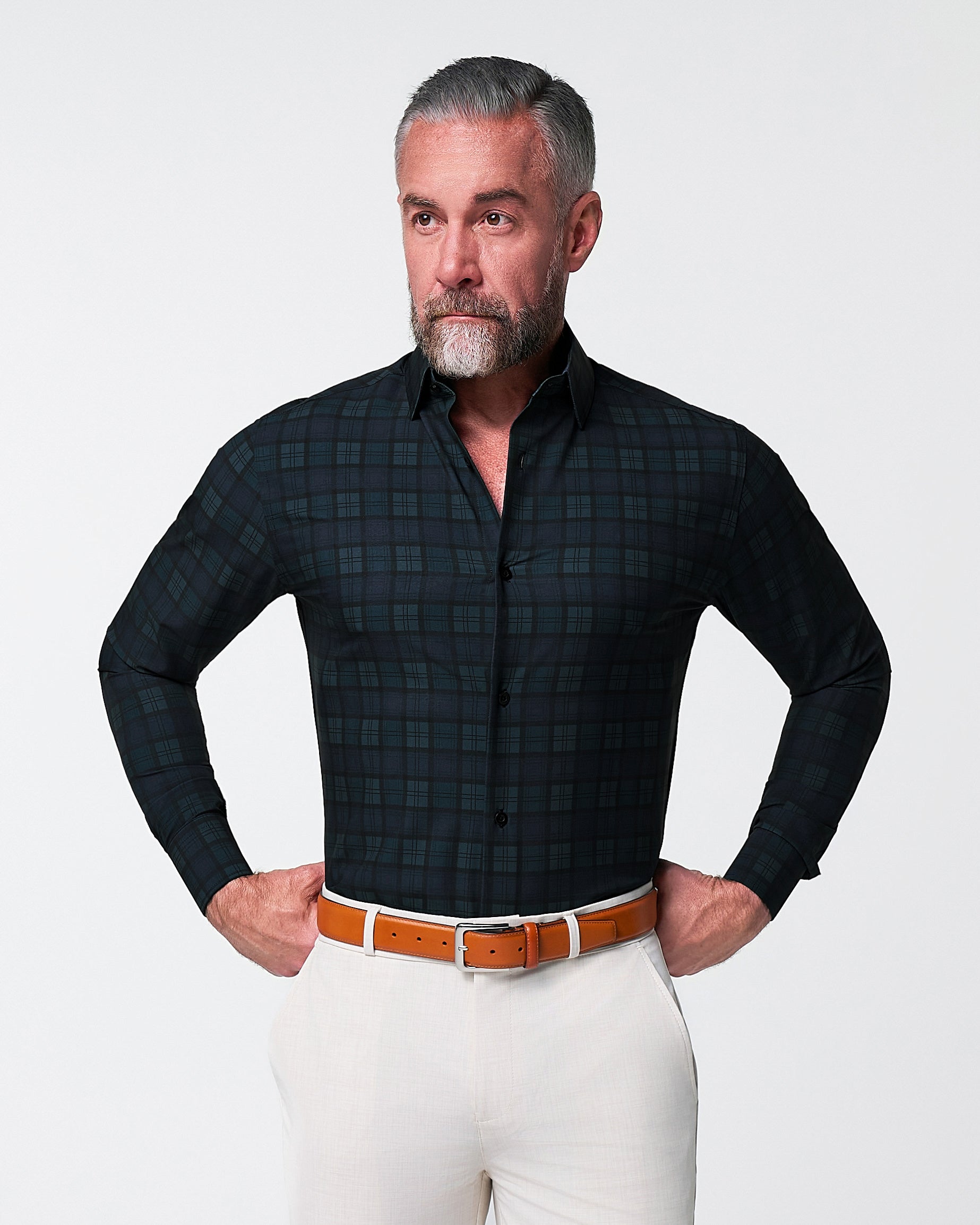 "The York" Navy, Black & Olive Plaid