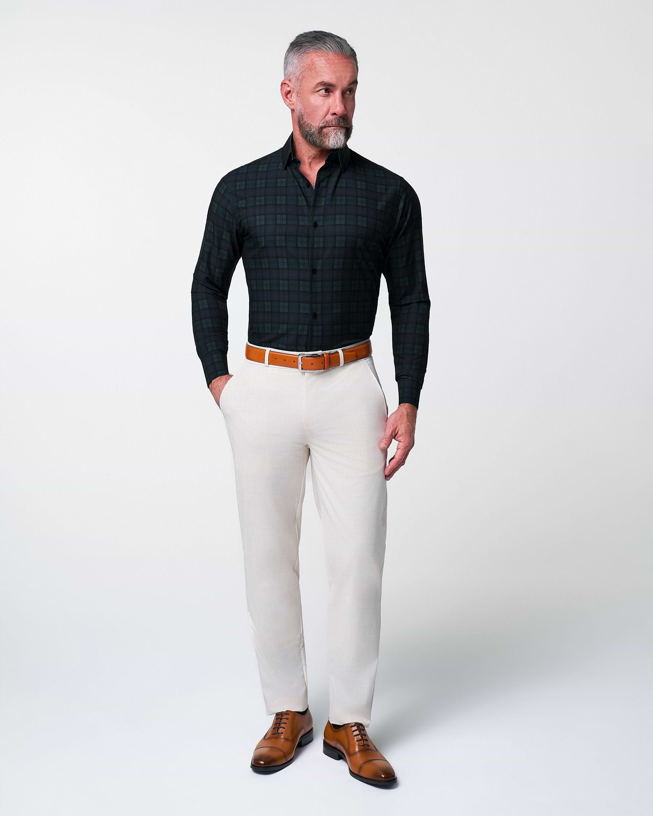 "The York" Navy, Black & Olive Plaid