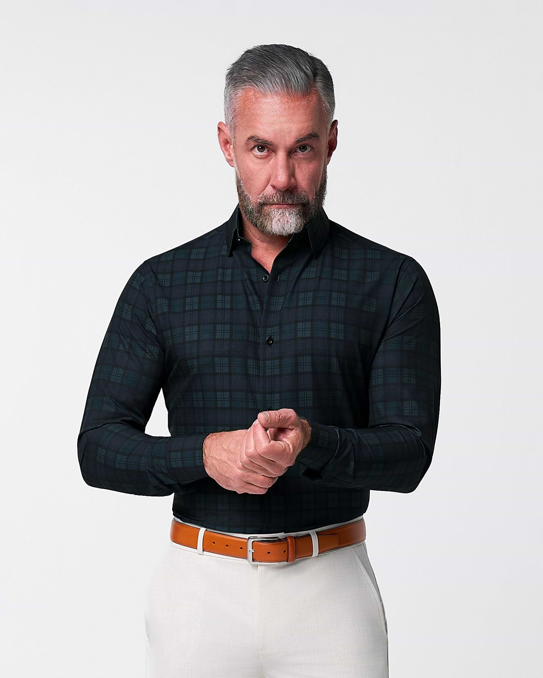 "The York" Navy, Black & Olive Plaid