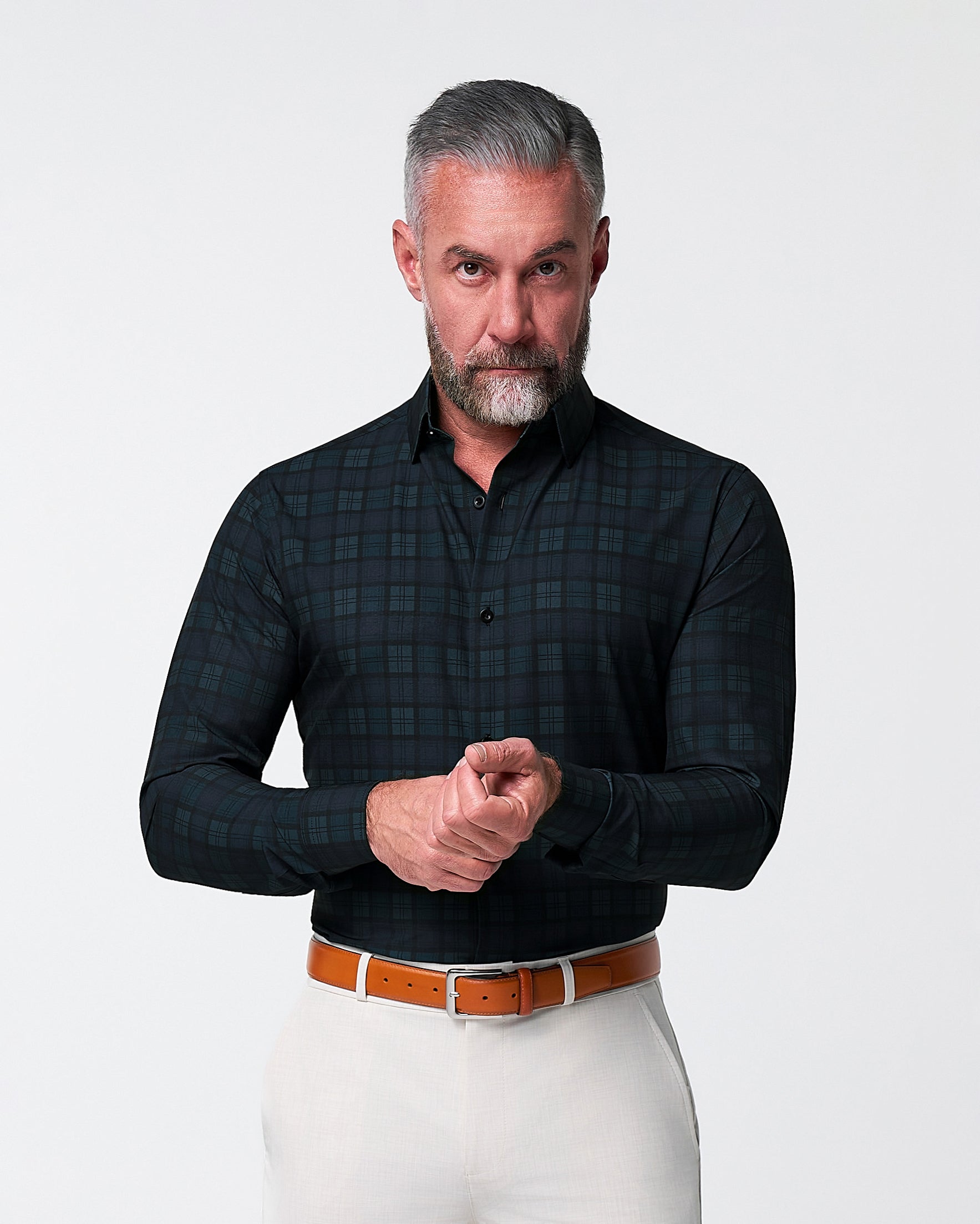"The York" Navy, Black & Olive Plaid