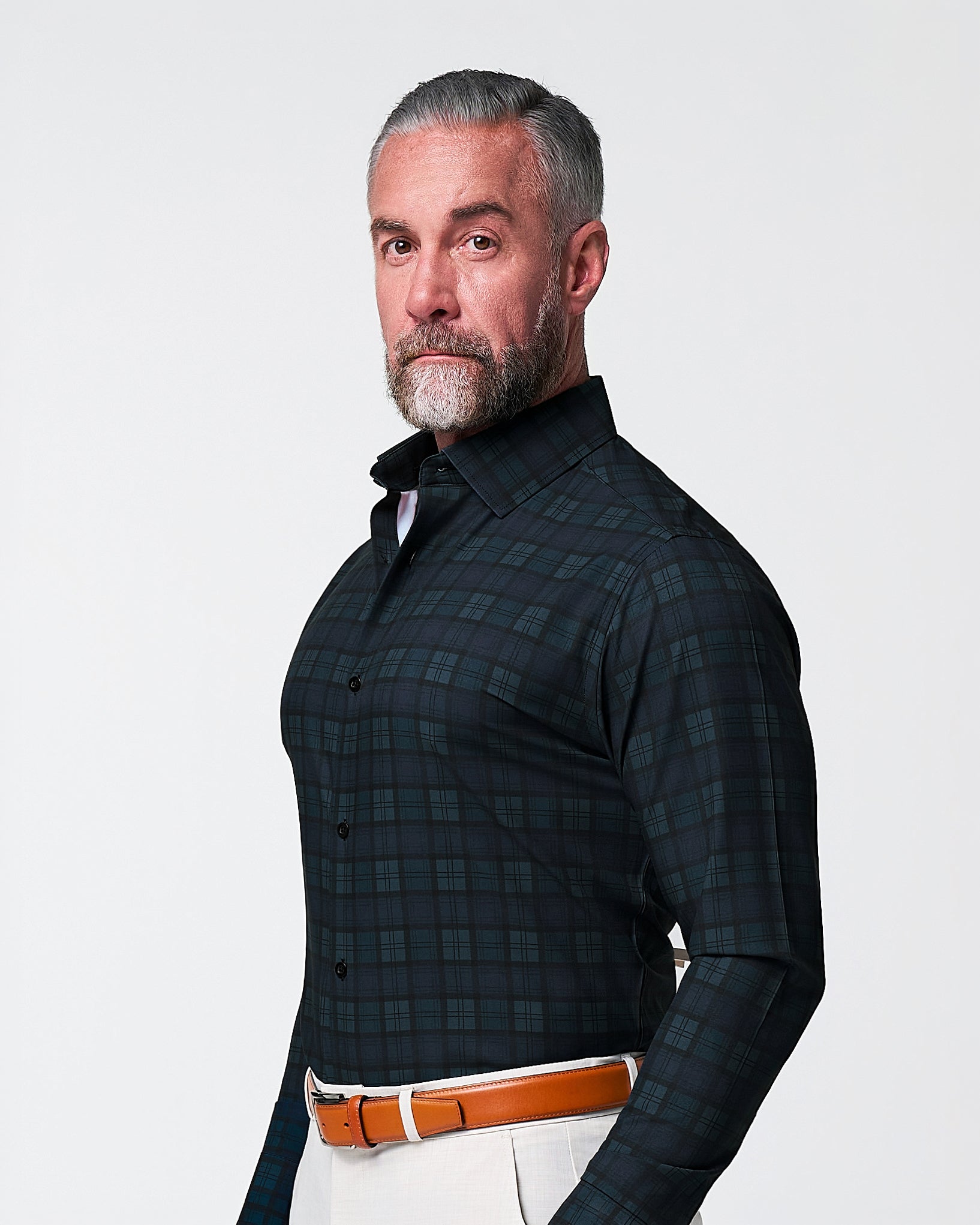 "The York" Navy, Black & Olive Plaid