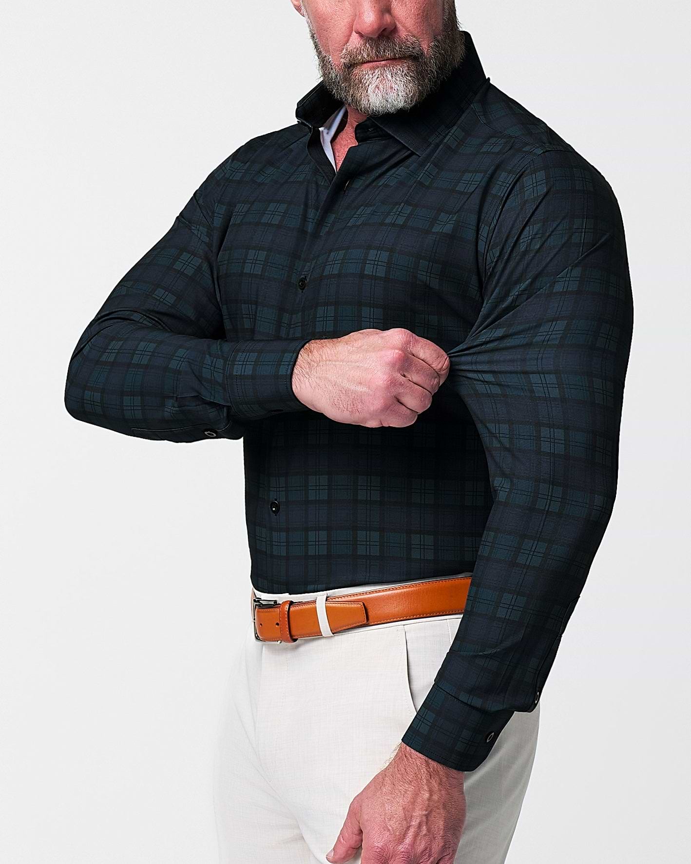 "The York" Navy, Black & Olive Plaid