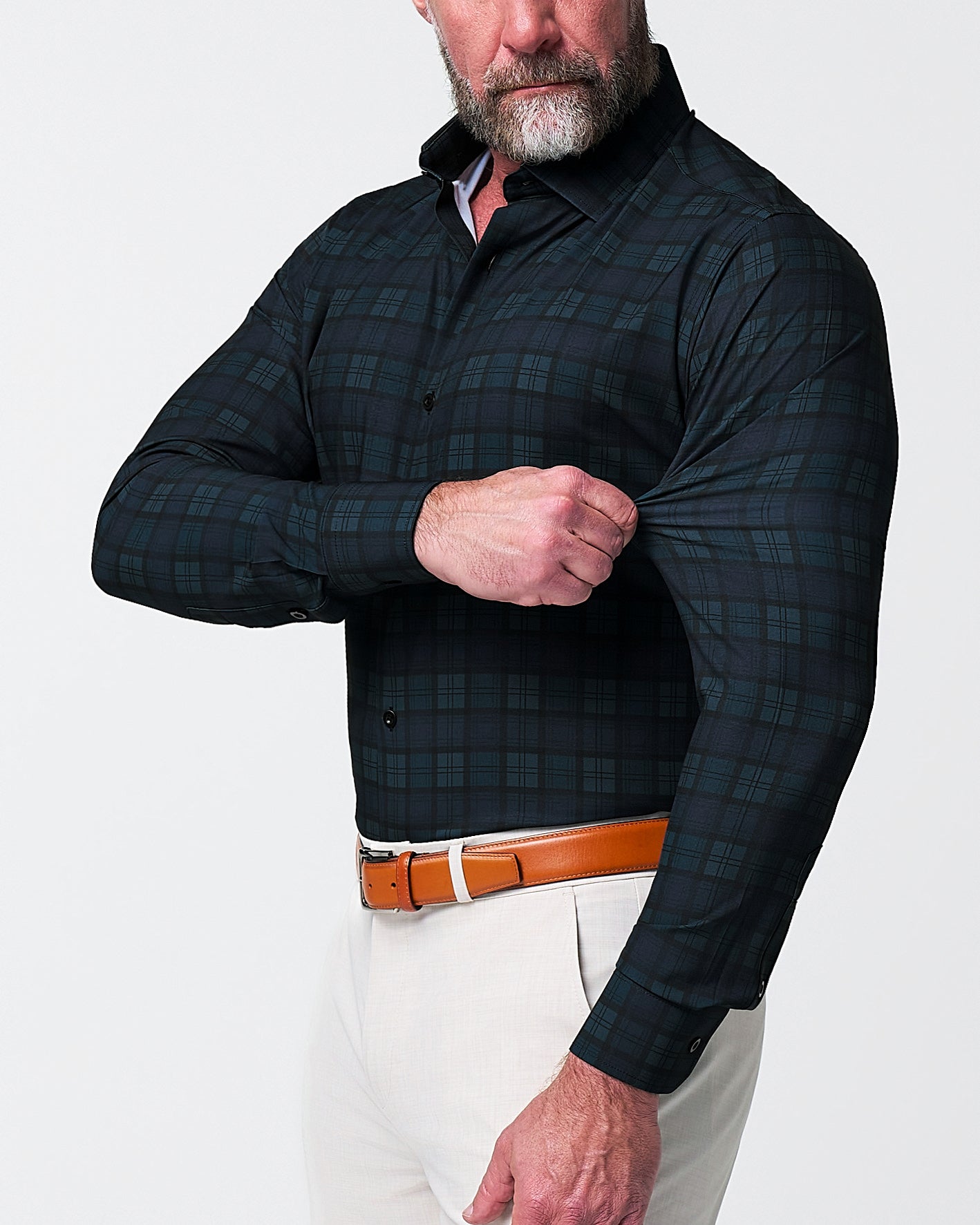 "The York" Navy, Black & Olive Plaid