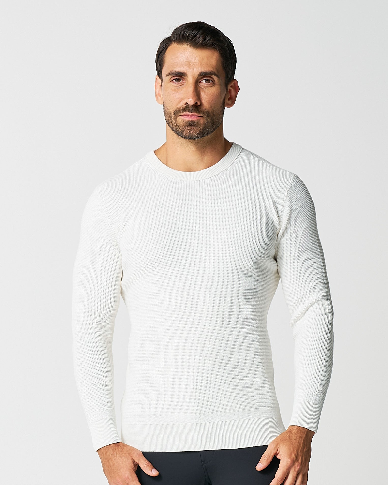 Heavy Knit Crewneck  - Cream