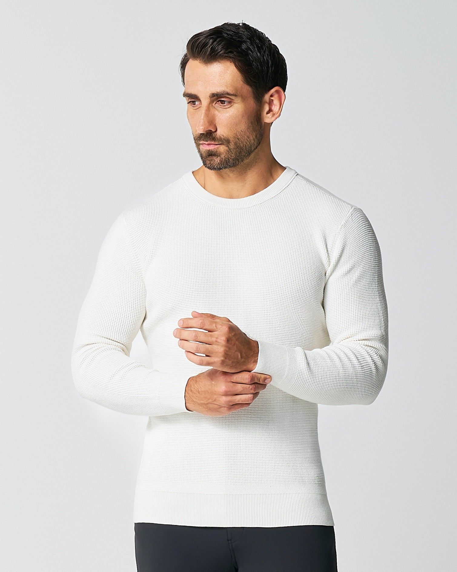 Heavy Knit Crewneck  - Cream