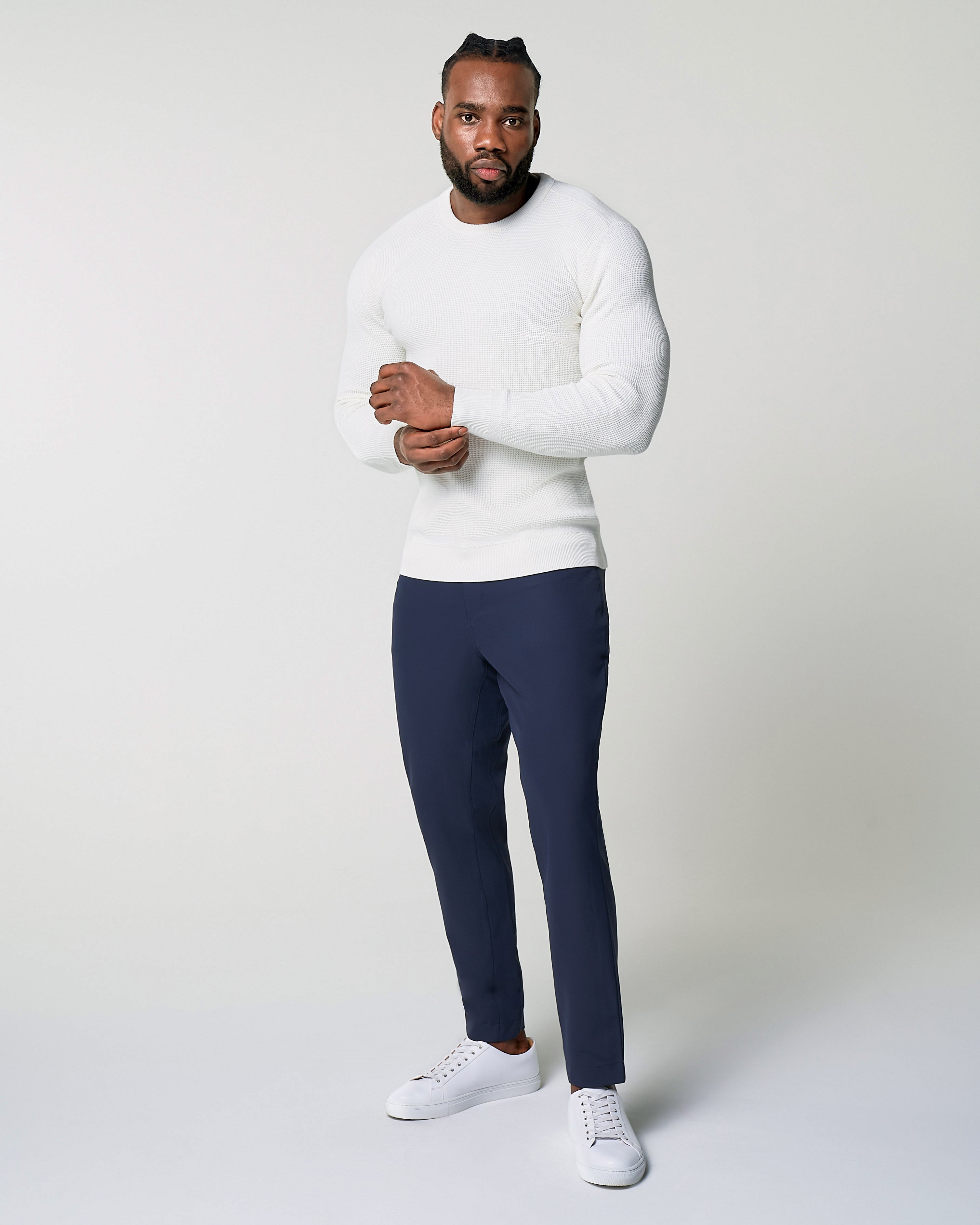 Heavy Knit Crewneck  - Cream