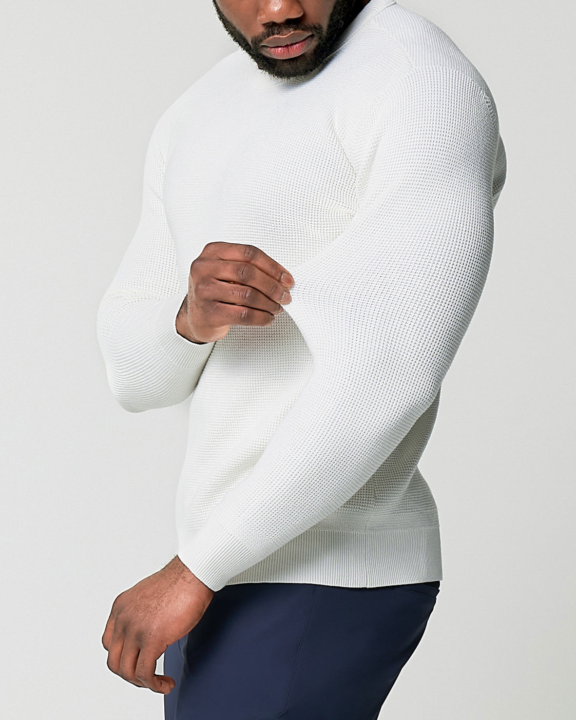 Heavy Knit Crewneck  - Cream