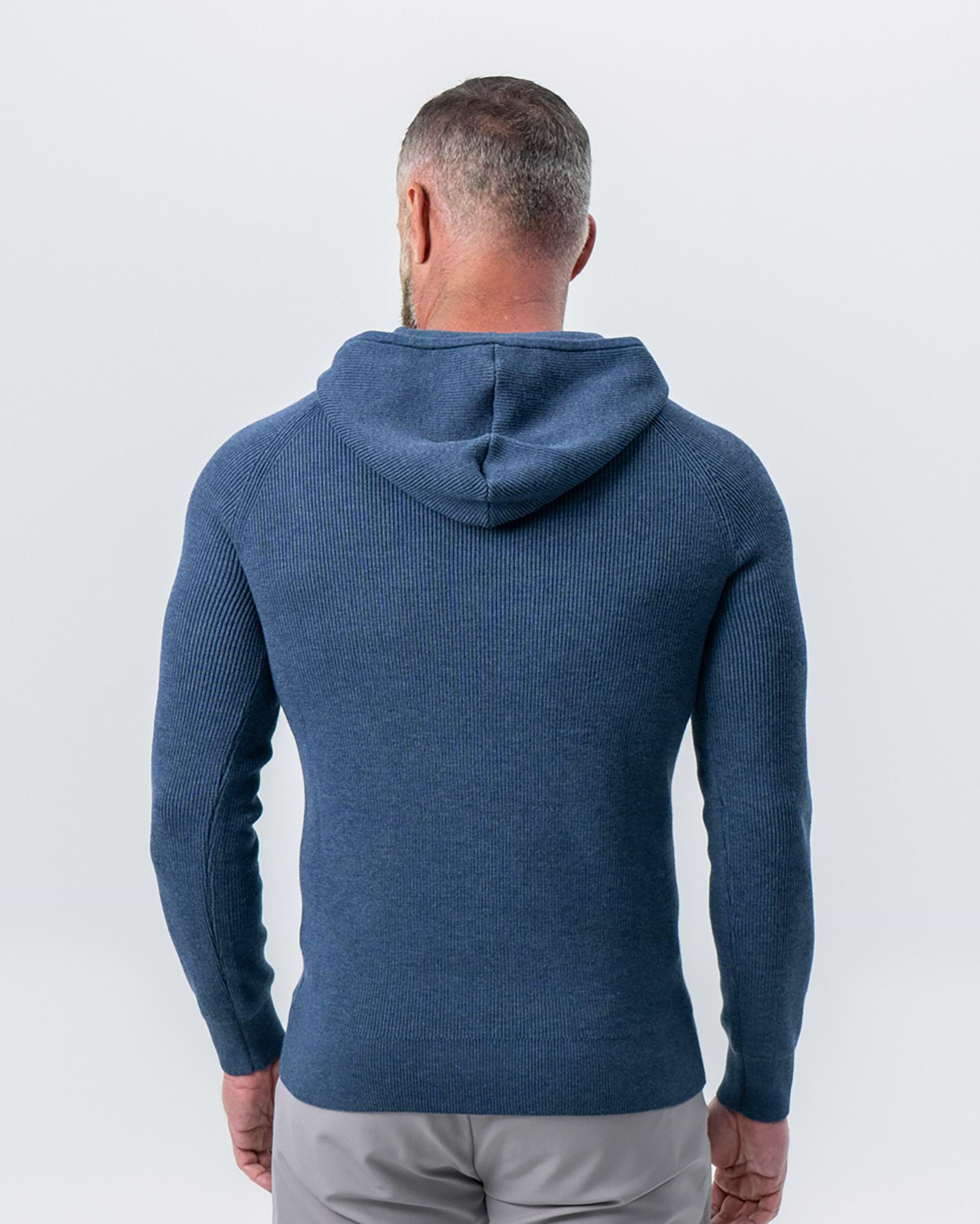 Heavy Knit Hoodie - Navy