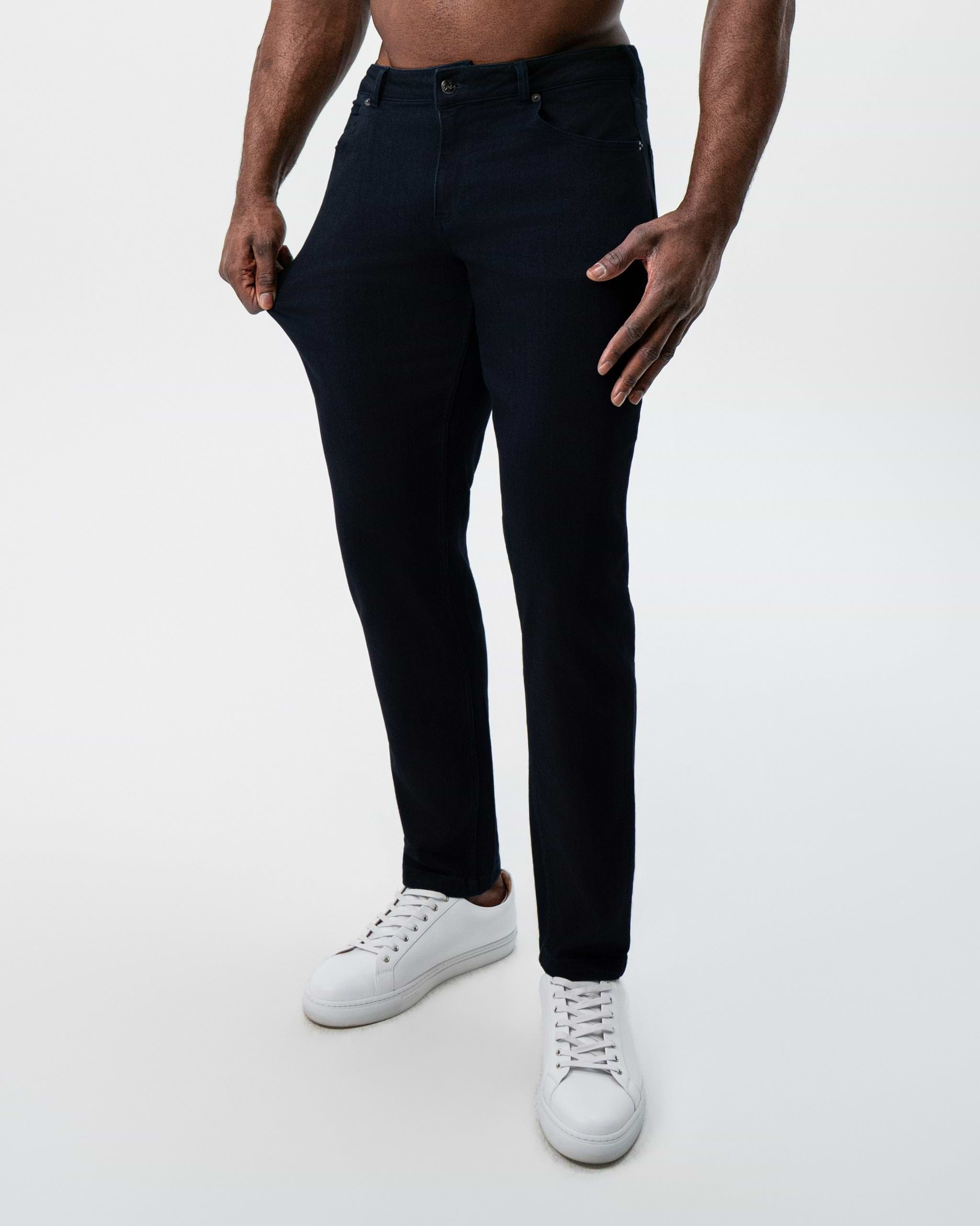 Athletic Fit Stretch Jeans - Navy
