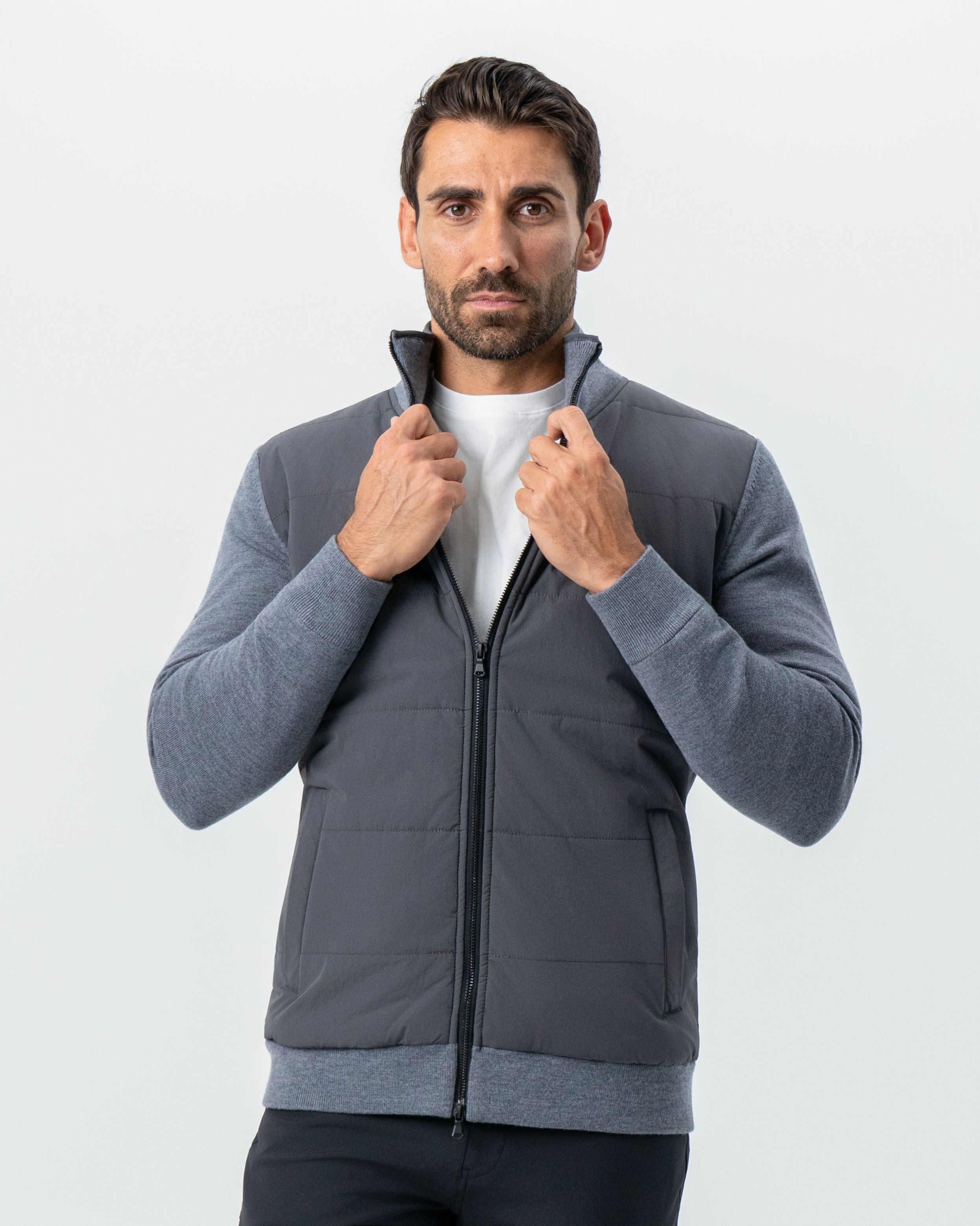 Knit Zip Jacket - Grey