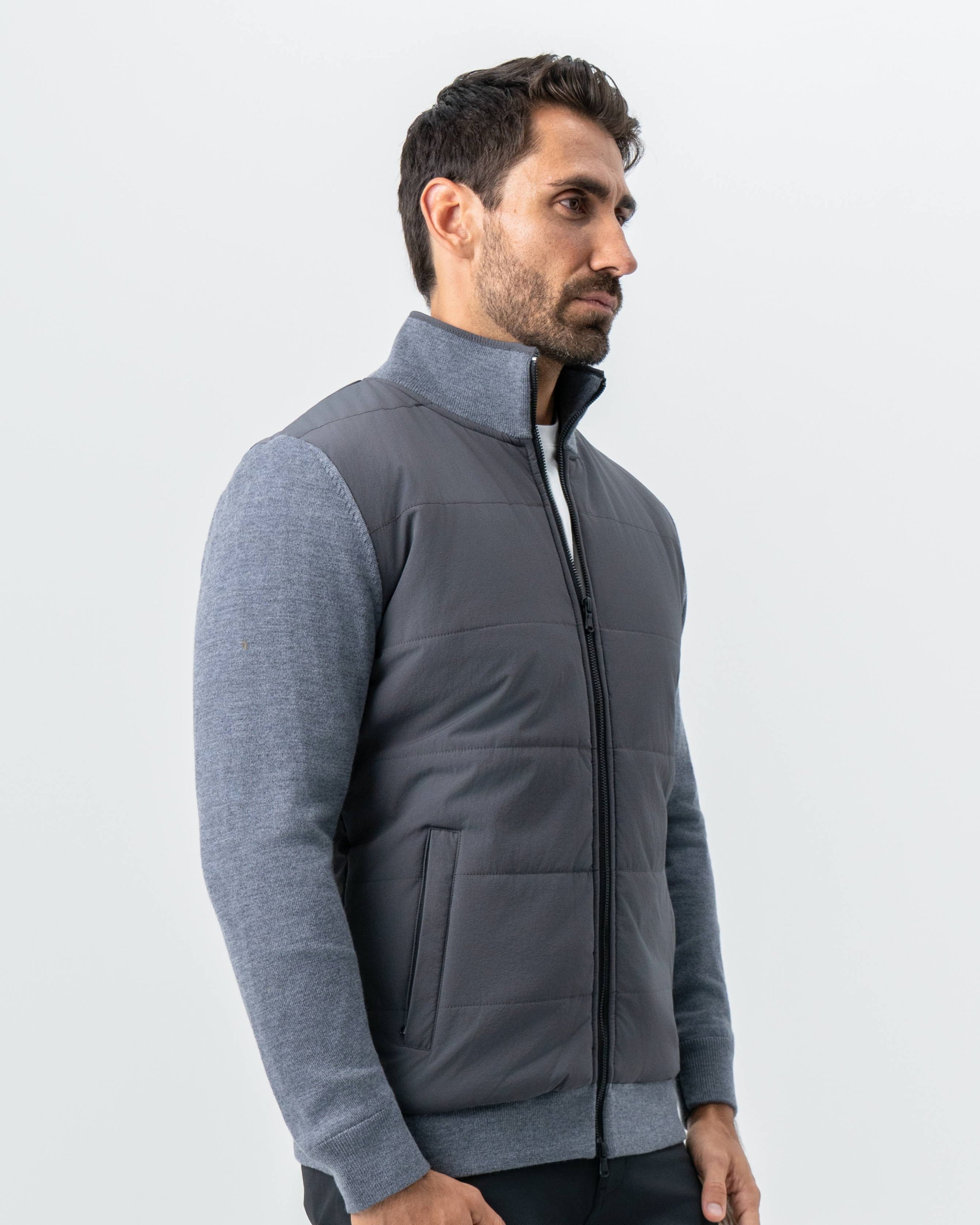 Knit Zip Jacket - Grey