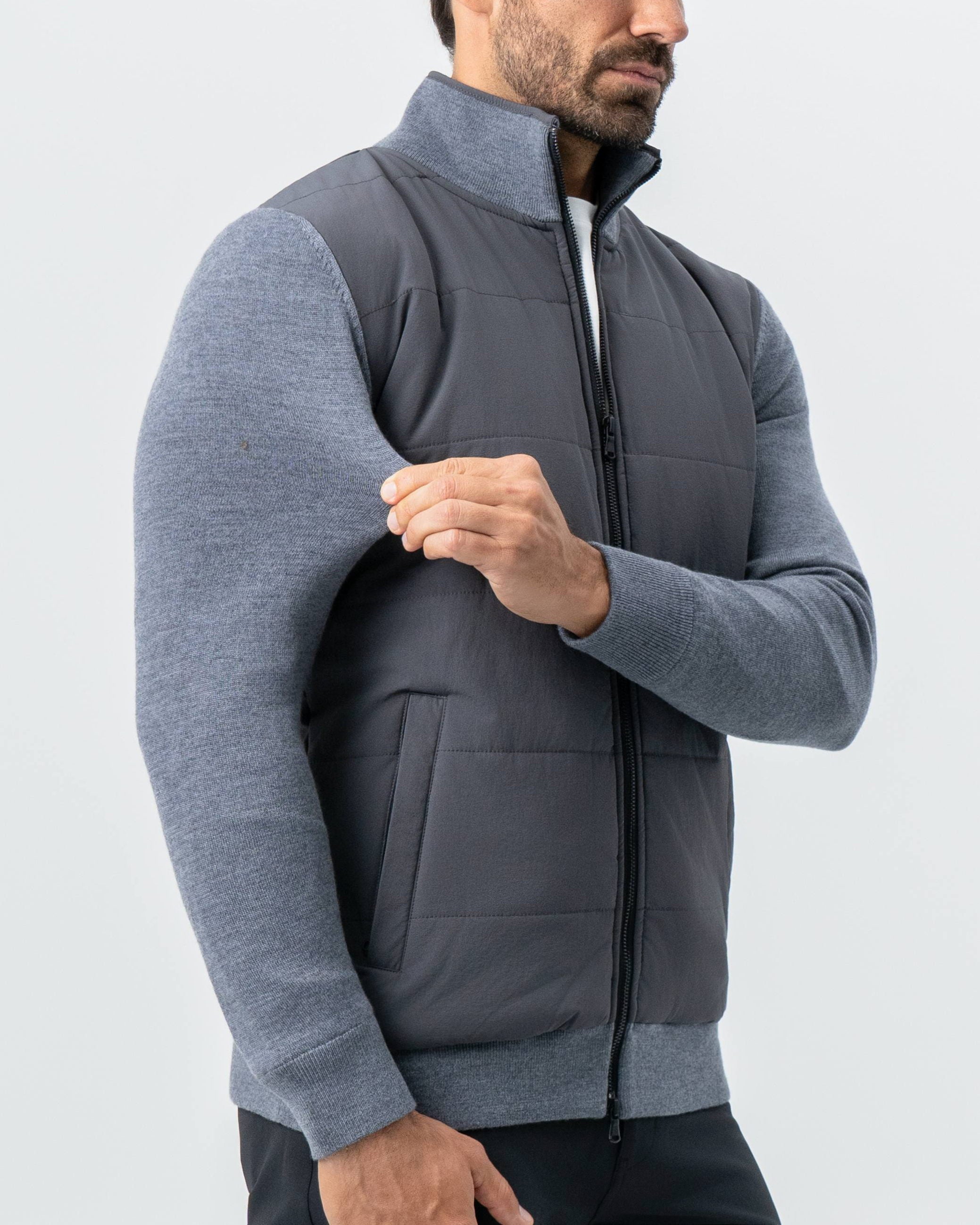 Knit Zip Jacket - Grey