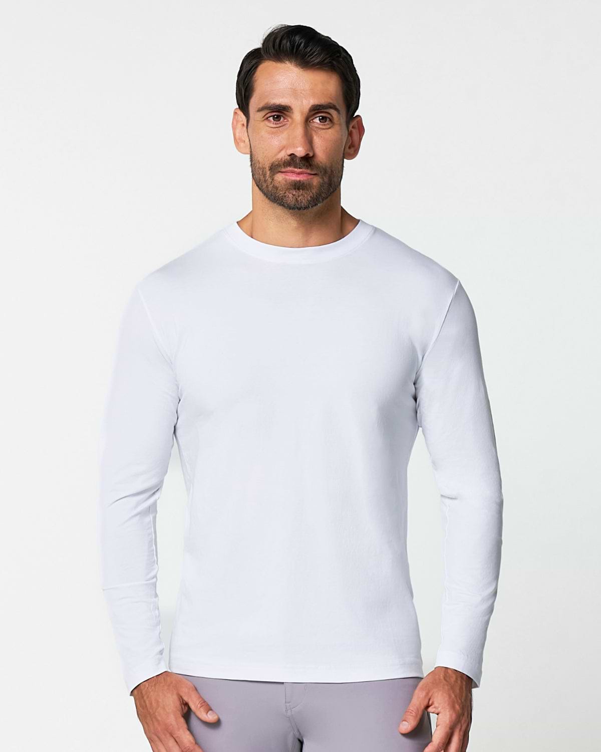 "The Middletown" White Long Sleeve Crewneck