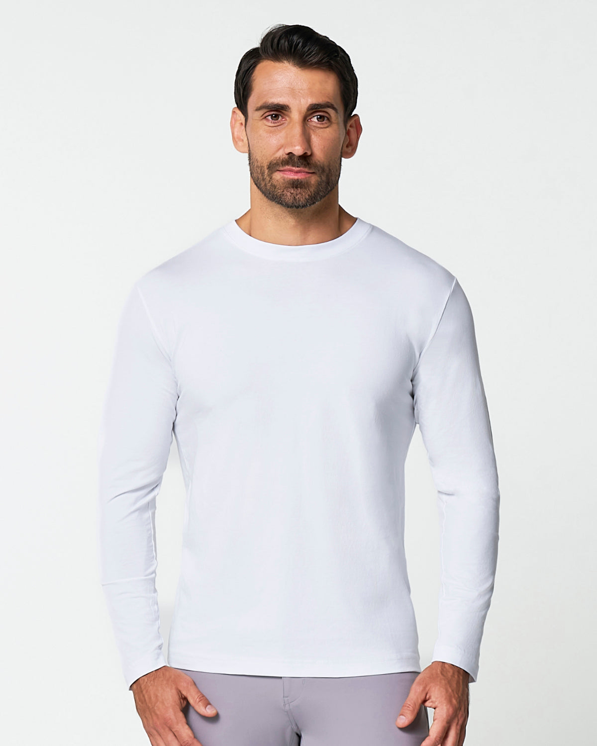 "The Middletown" White Long Sleeve Crewneck