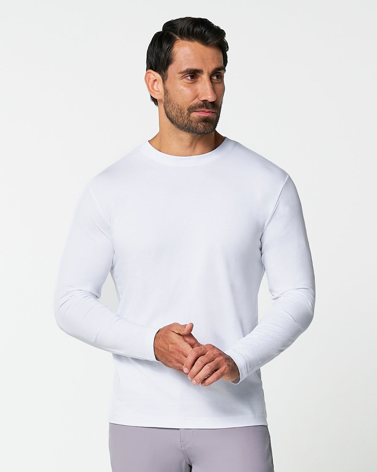 "The Middletown" White Long Sleeve Crewneck