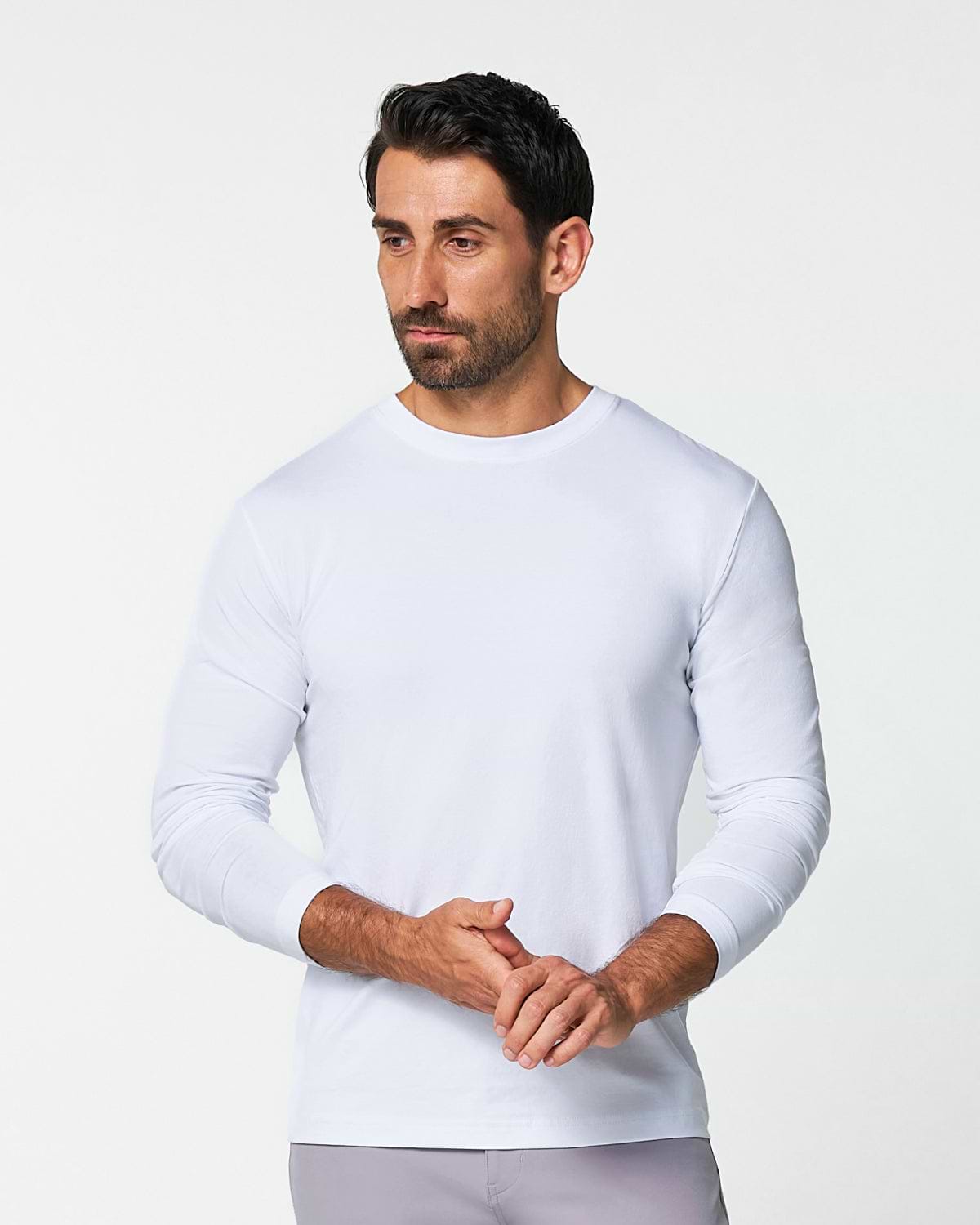 "The Middletown" White Long Sleeve Crewneck