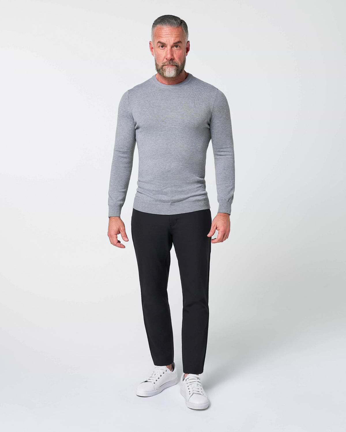 Mid-Weight Wool Crewneck - Grey