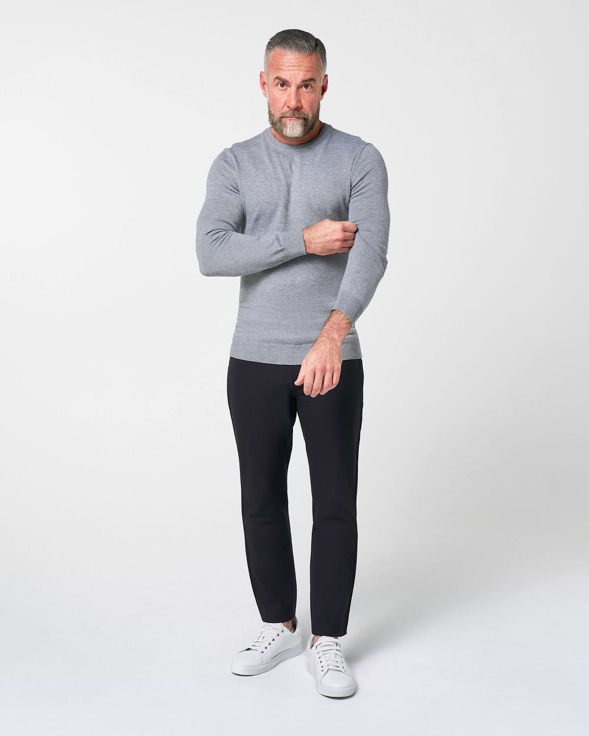 Mid-Weight Wool Crewneck - Grey