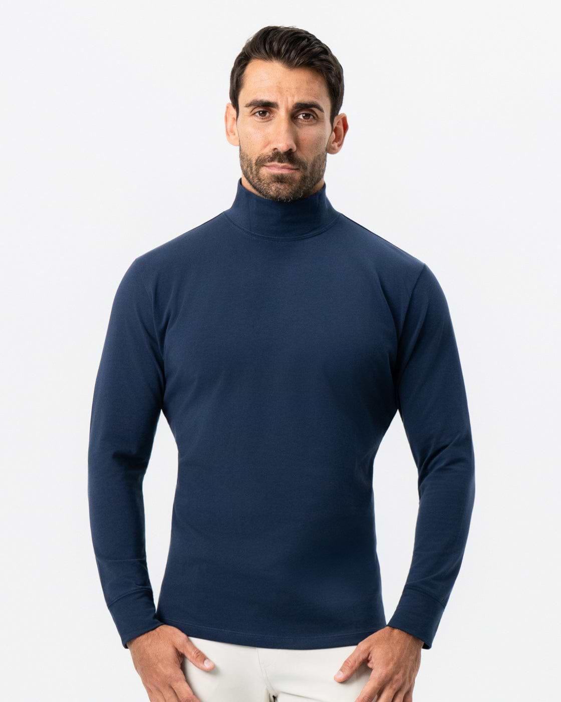 Mock Turtleneck - Navy