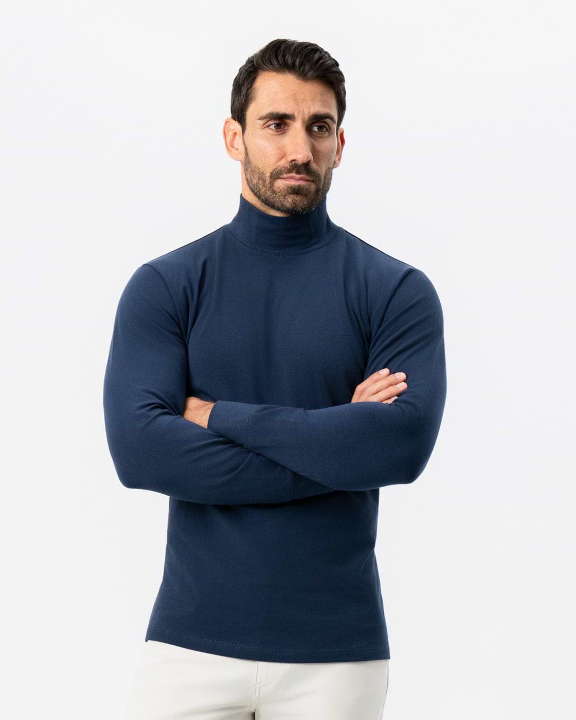 Mock Turtleneck - Navy