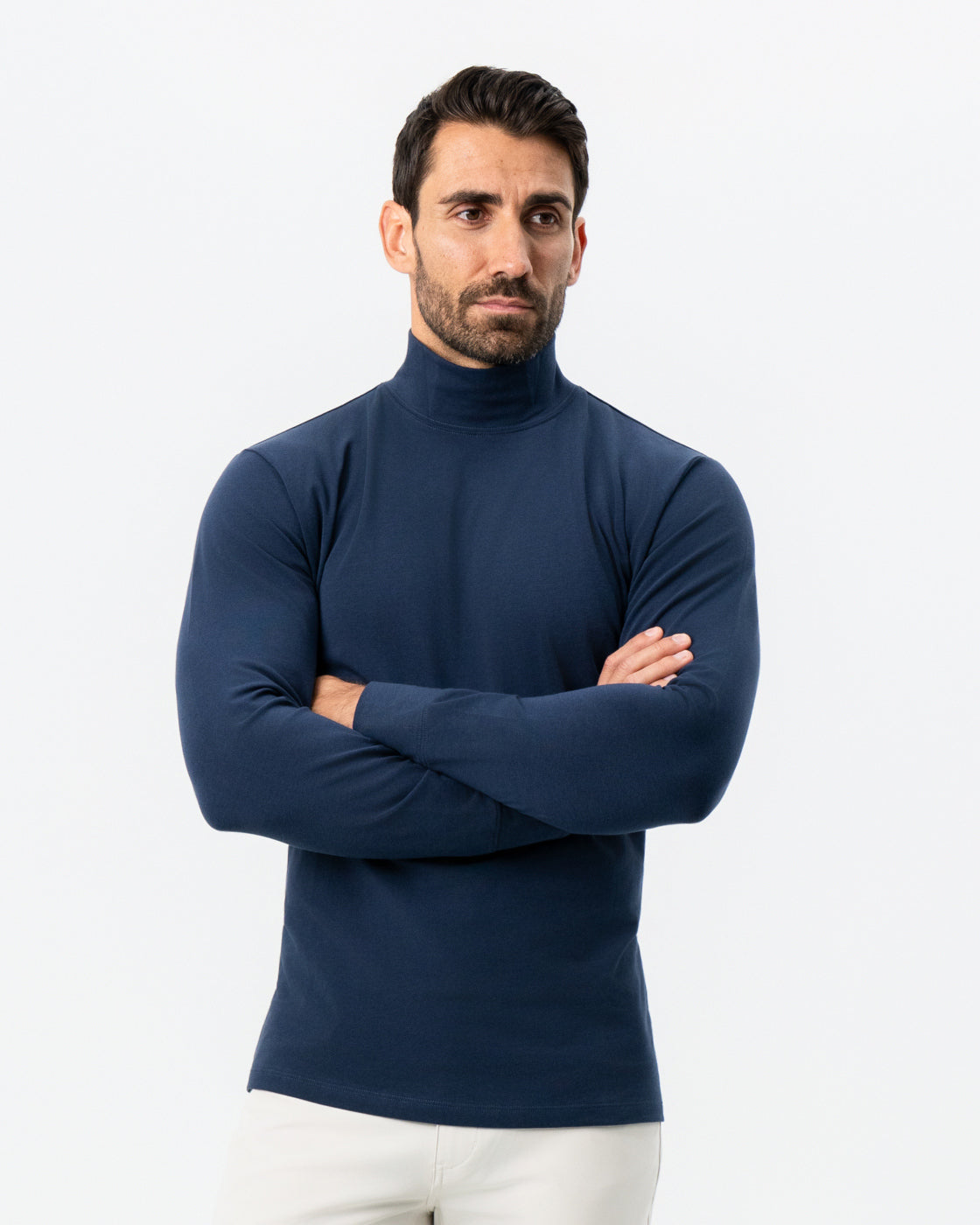 Mock Turtleneck - Navy