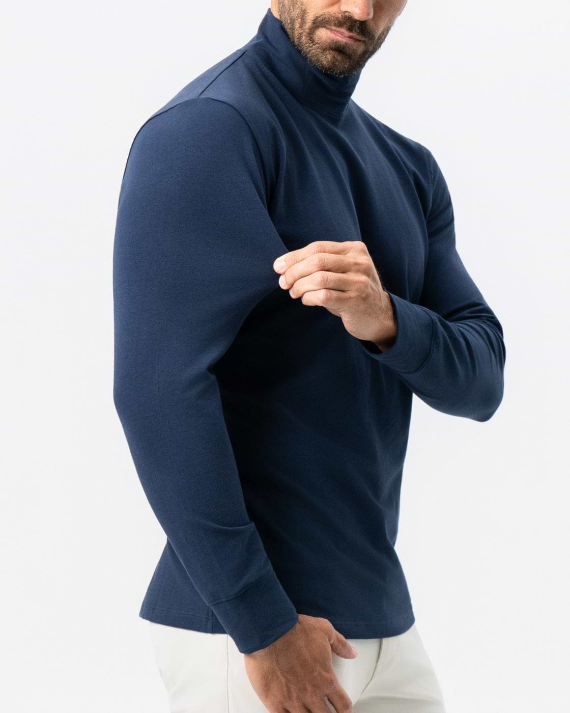Mock Turtleneck - Navy