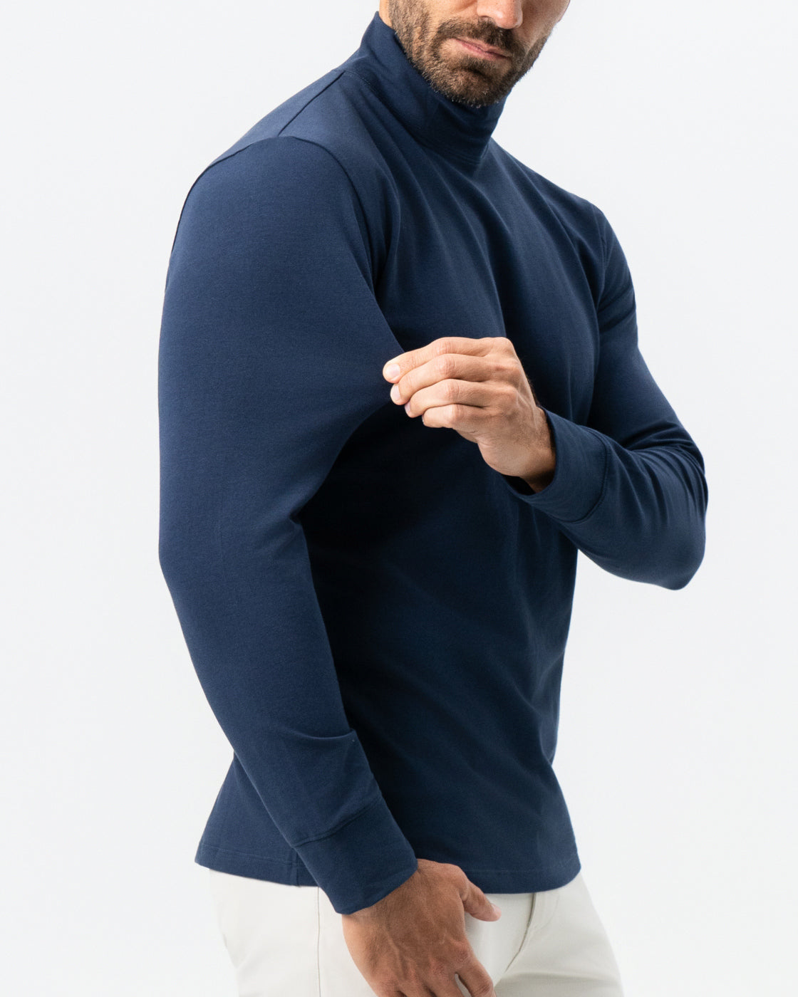 Mock Turtleneck - Navy