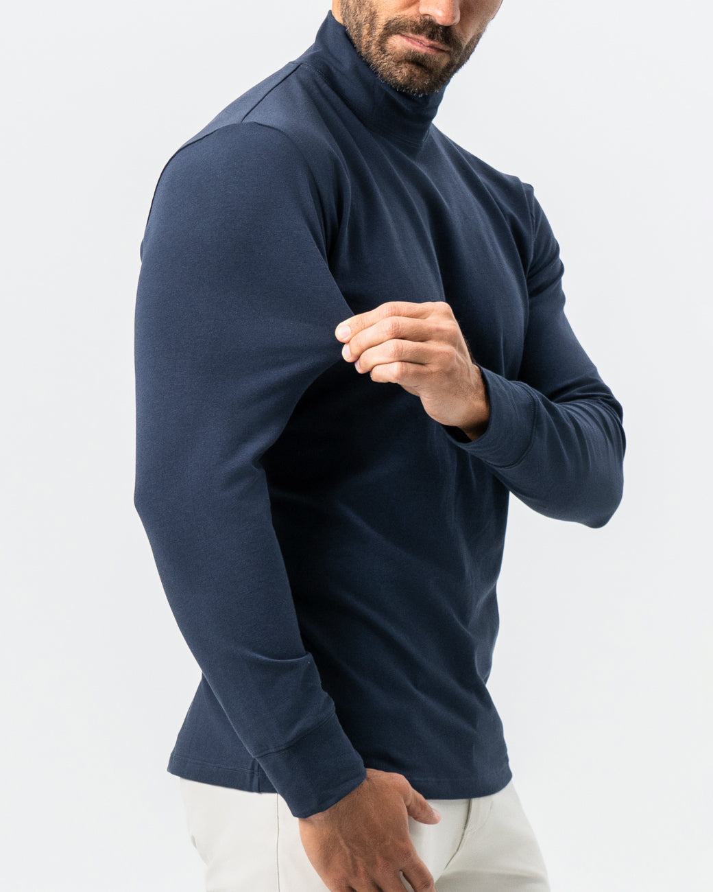 Mock Turtleneck - Navy