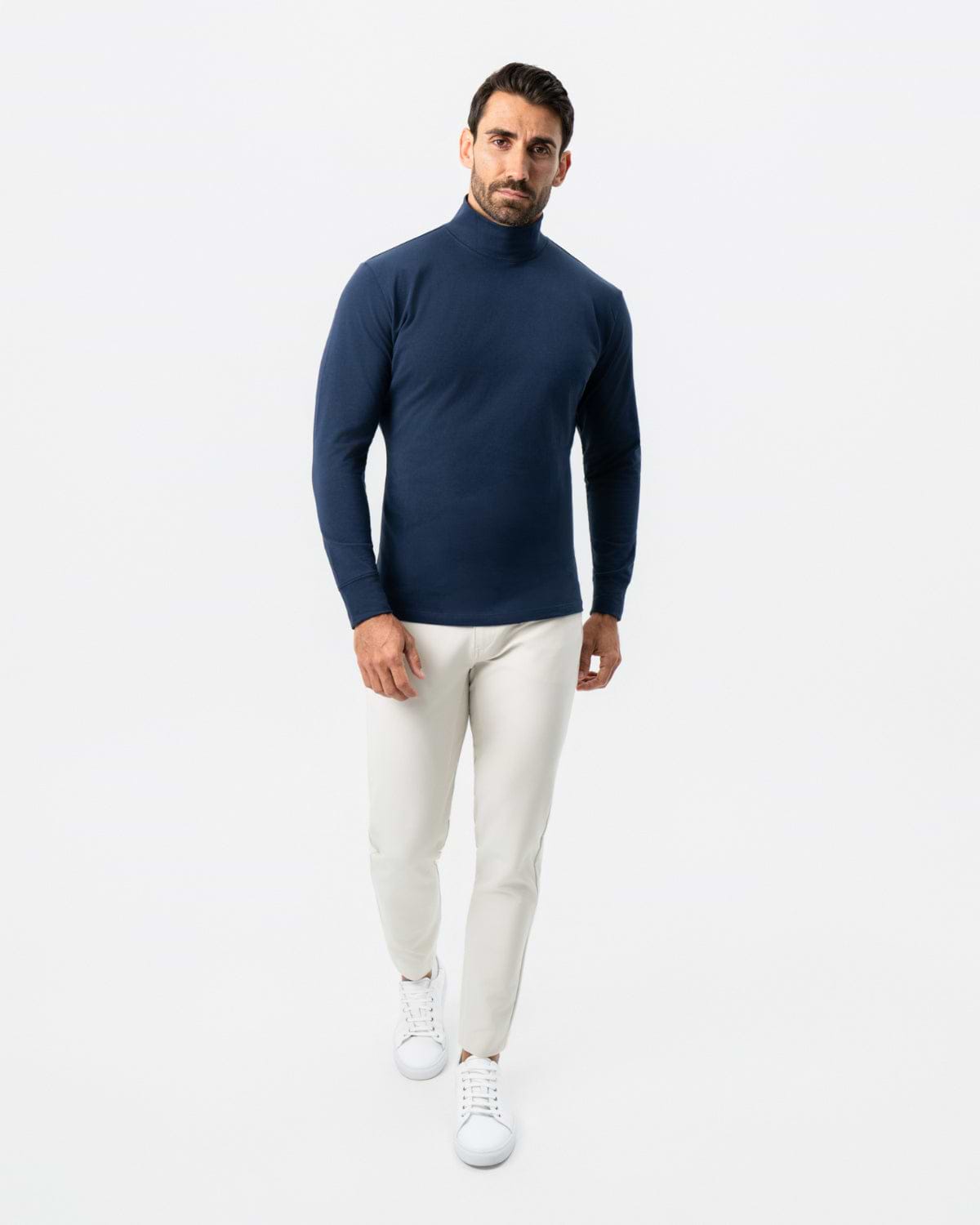 Mock Turtleneck - Navy